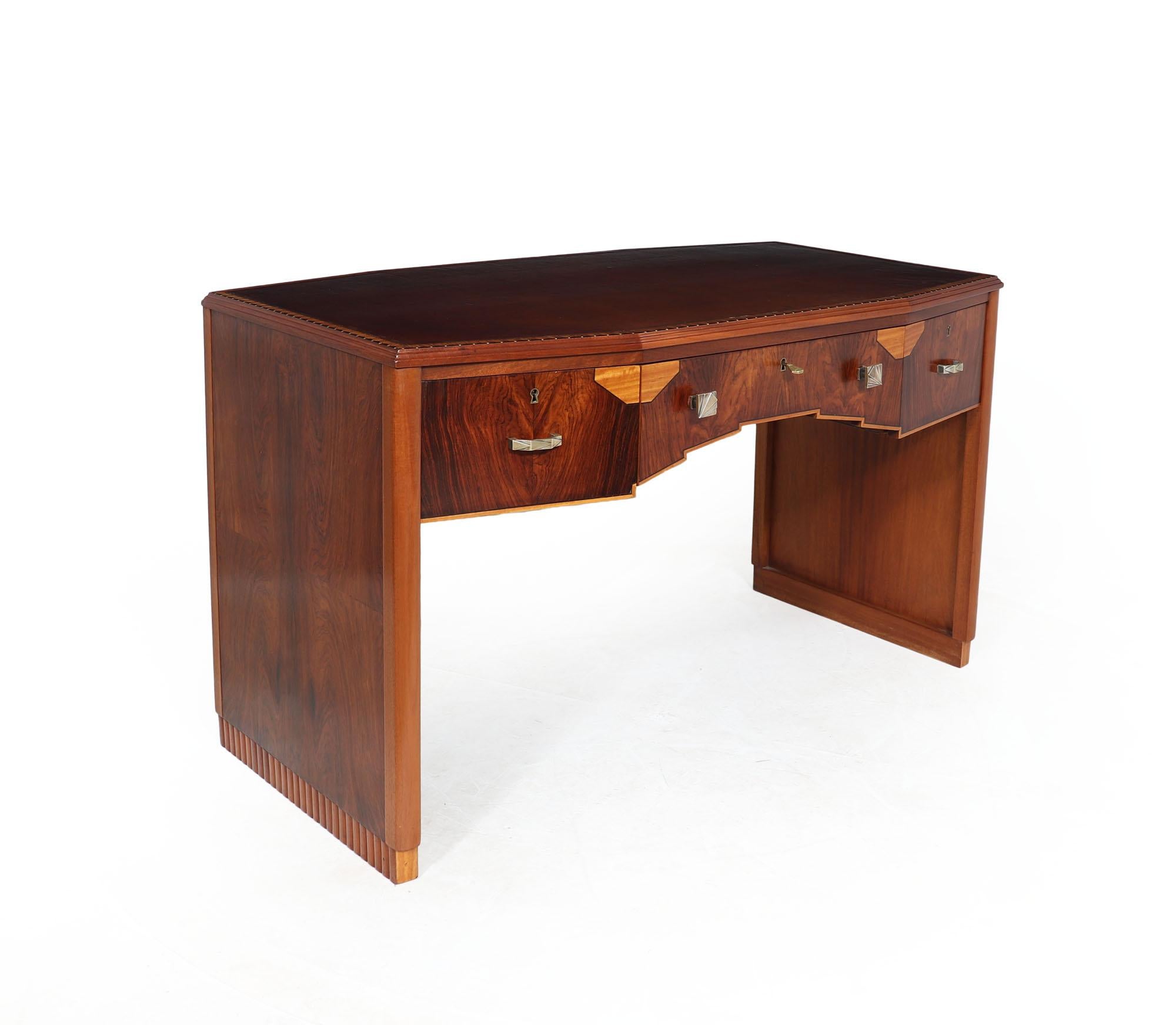 French Art Deco Rosewood Desk 4