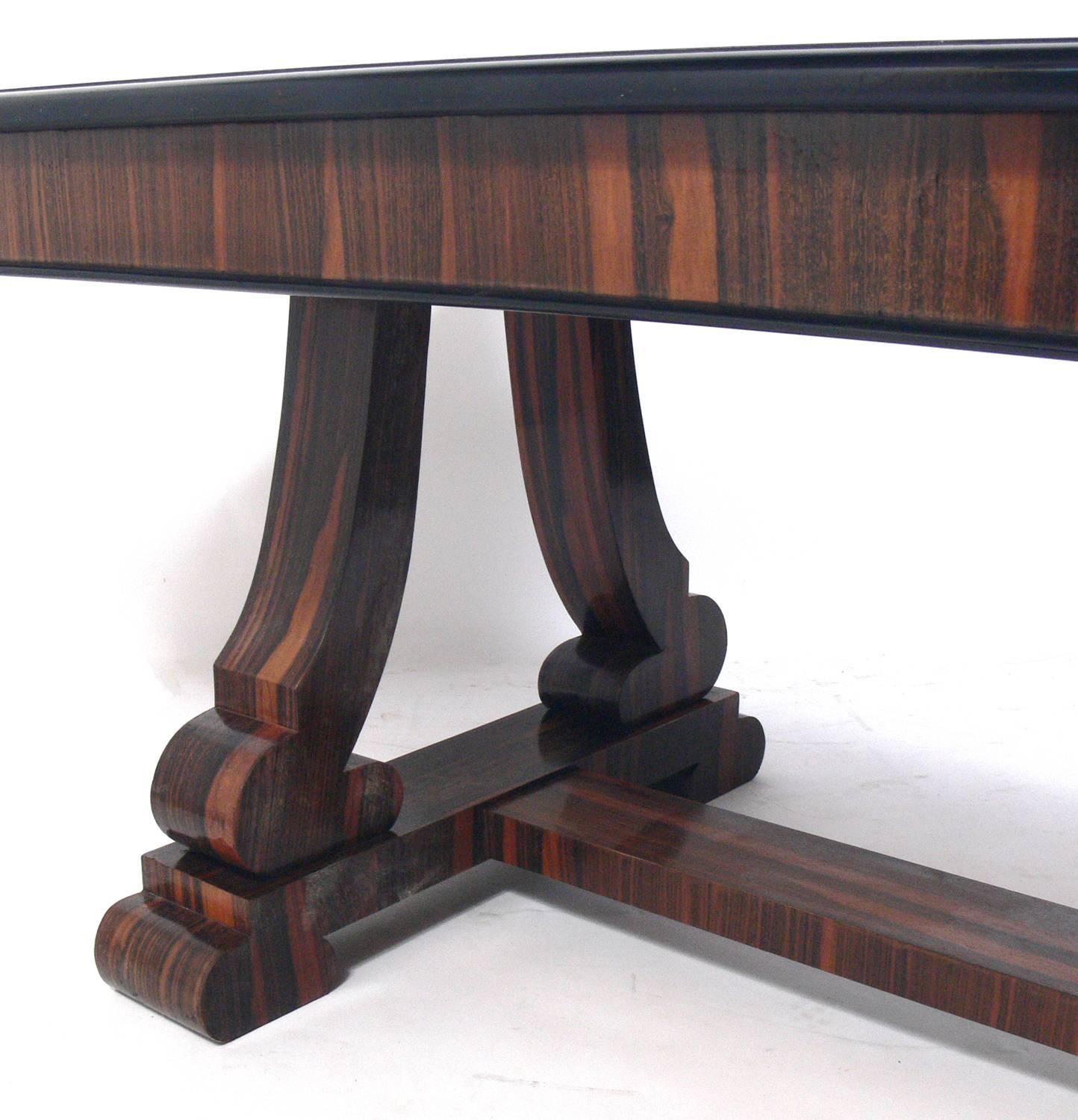 Mid-20th Century French Art Deco Rosewood Dining Table or Library Table