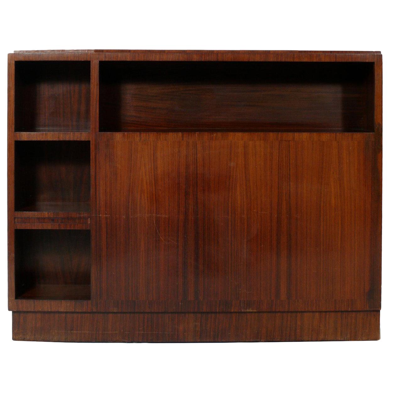 French Art Deco Rosewood Headboard or Bookcase For Sale