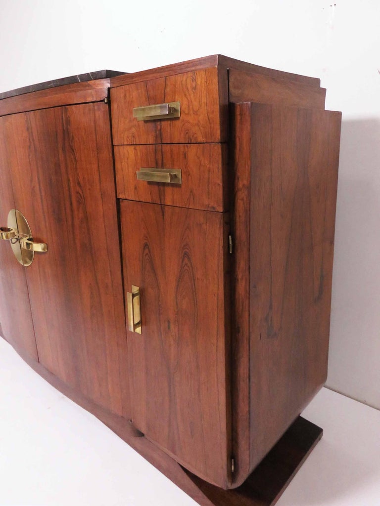 French Art Deco Rosewood Sideboard Buffet in Manner of Jules