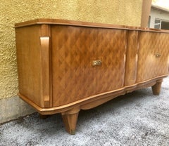 French Art Deco Rosewood Sideboard Buffet Maison Jules Leleu, 1940's