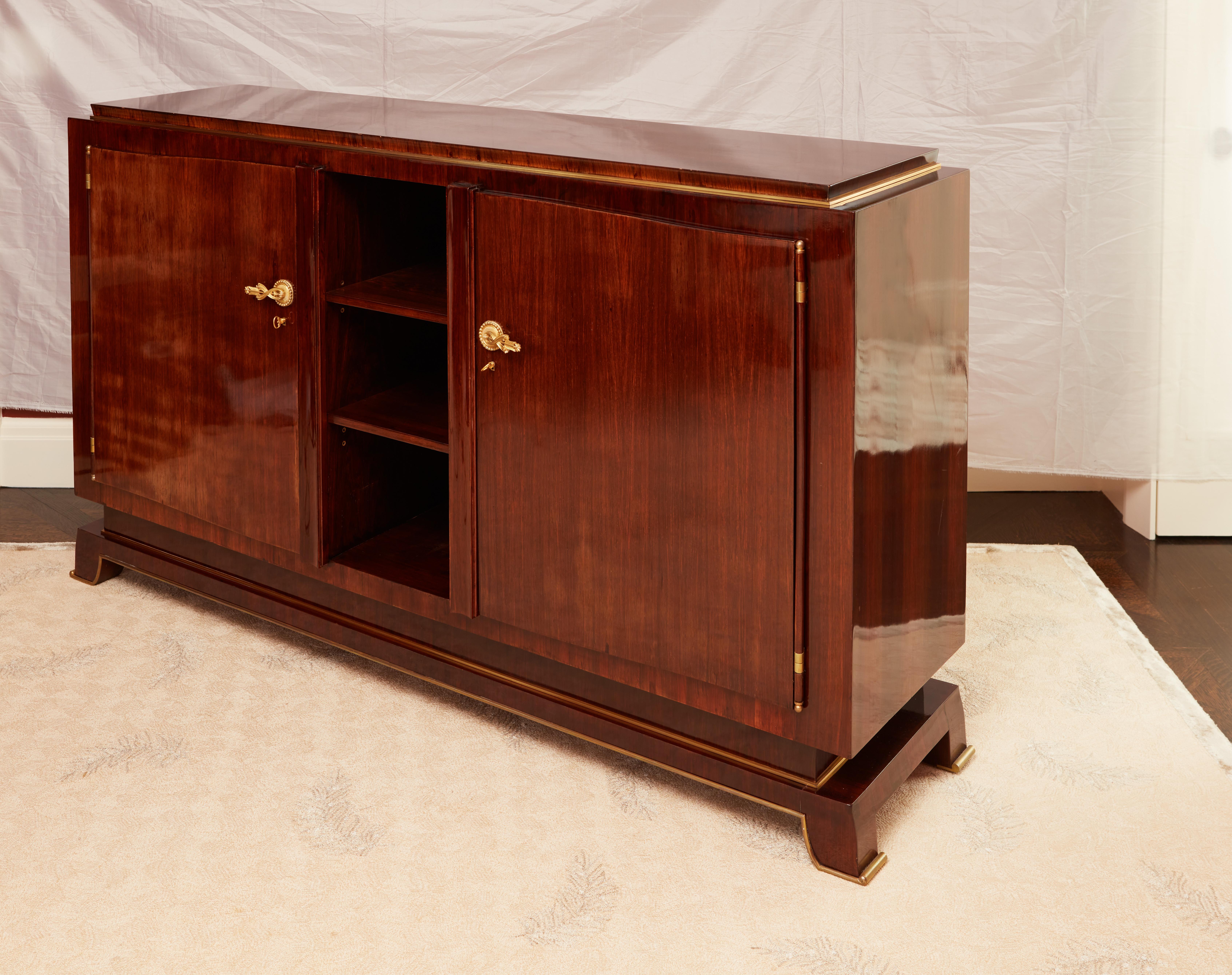 Art Déco Credenza in palissandro Art Deco francese di Jules Leleu in vendita