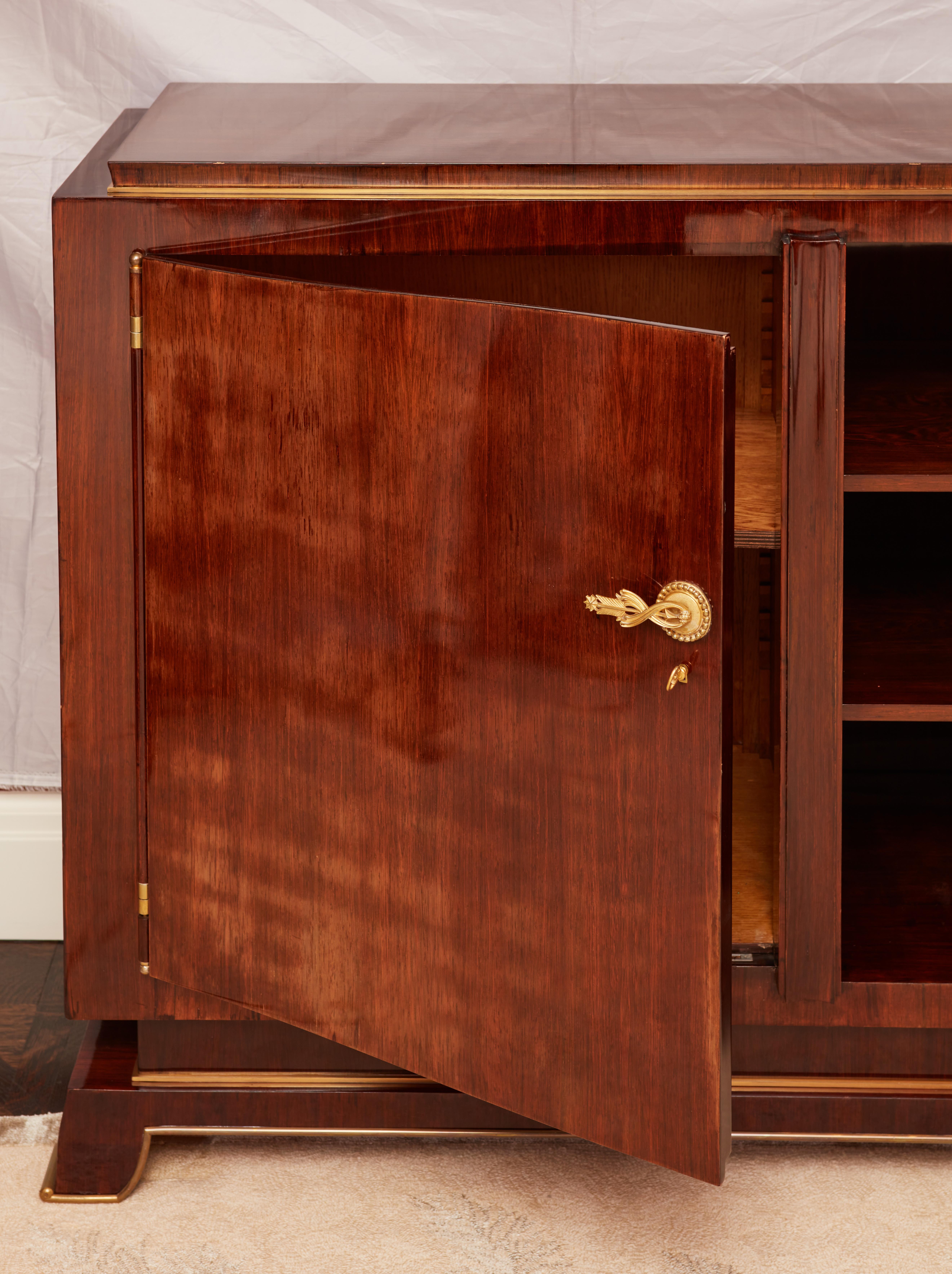 Credenza in palissandro Art Deco francese di Jules Leleu in vendita 2