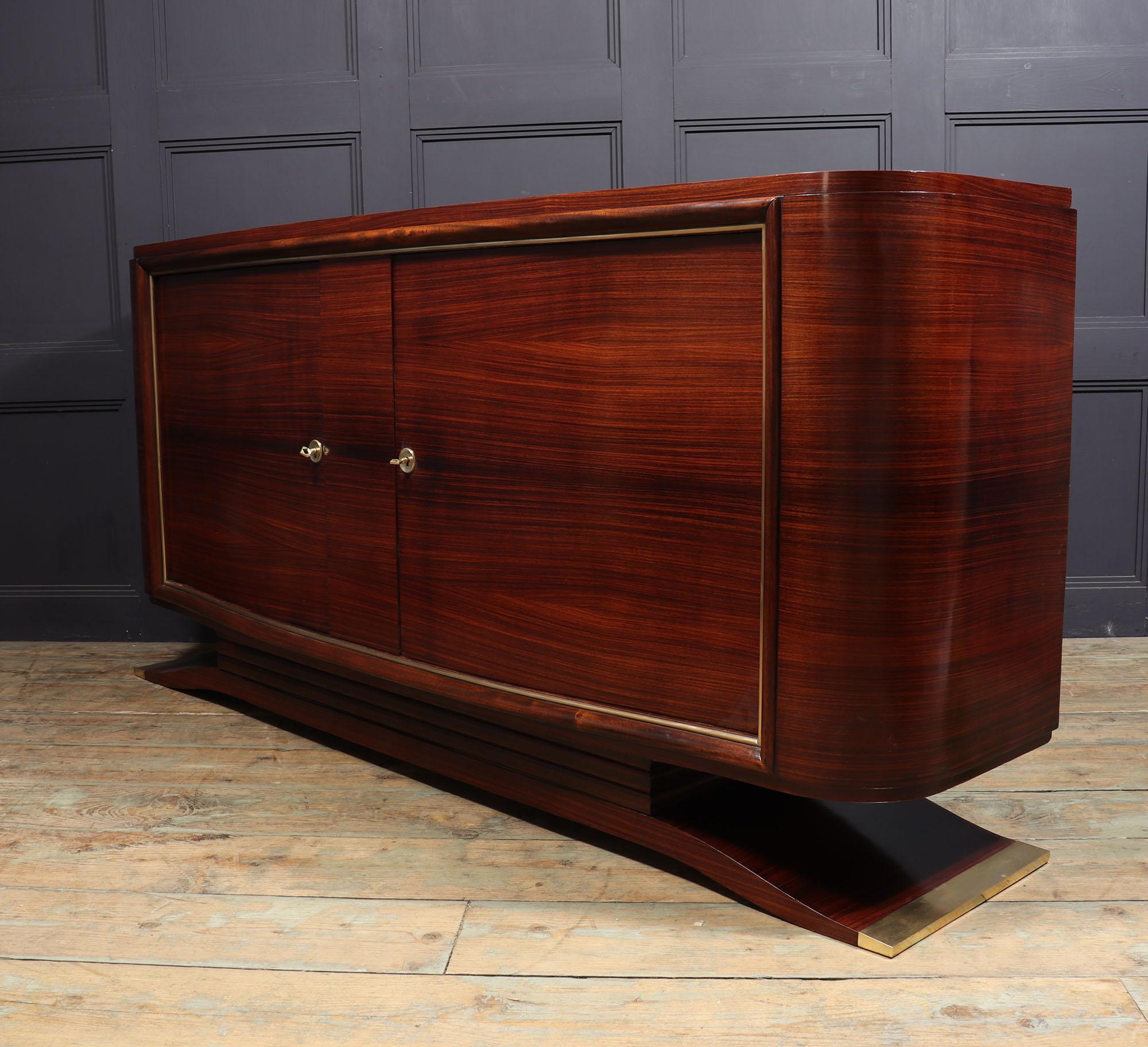 French Art Deco Rosewood Sideboard by Marcel Cerf 10