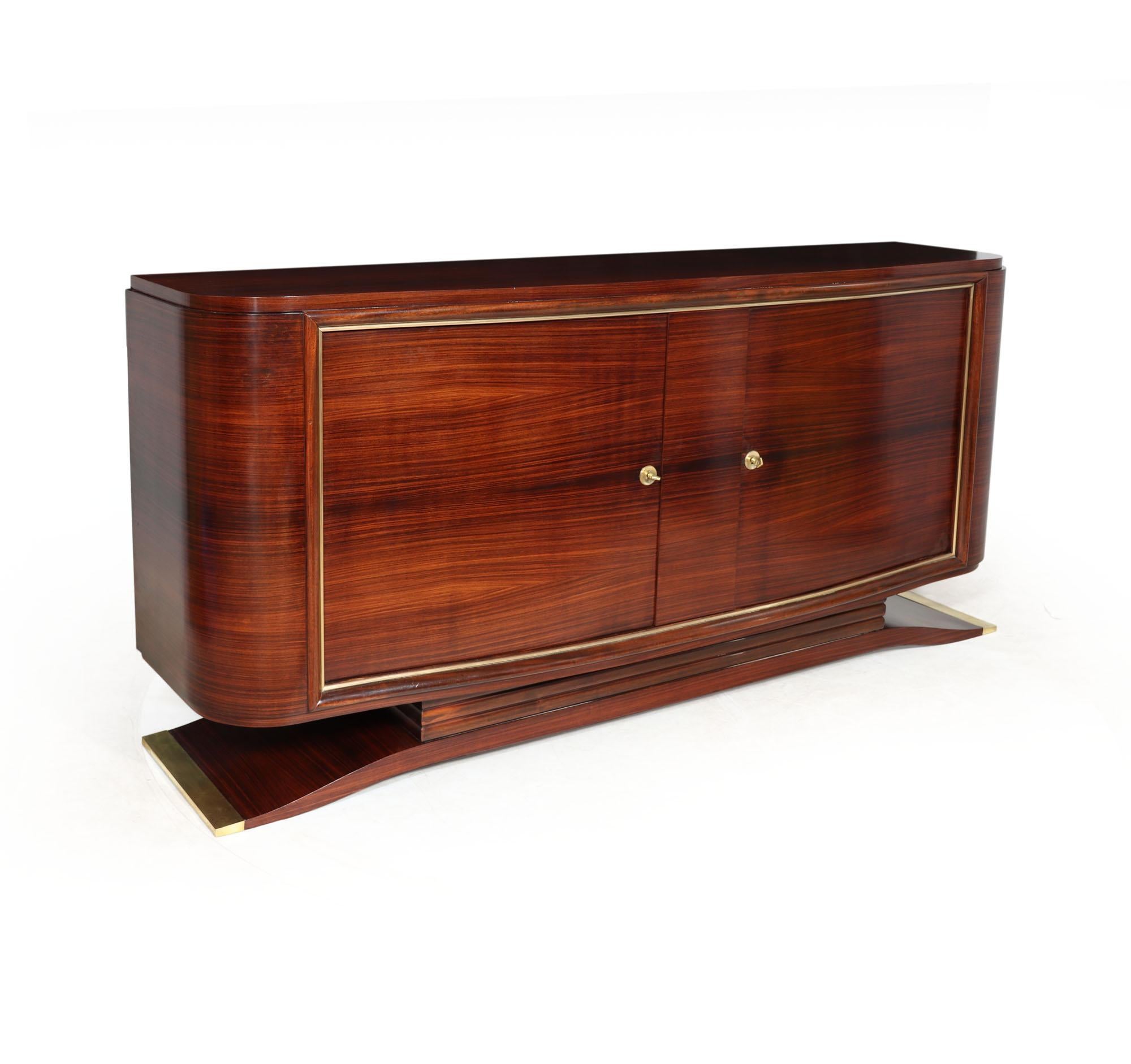 Early 20th Century French Art Deco Rosewood Sideboard by Marcel Cerf