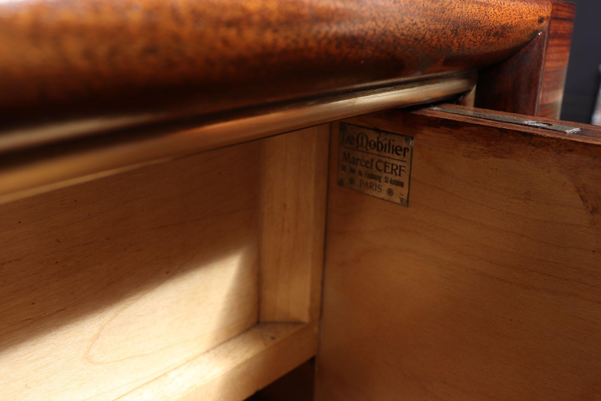 French Art Deco Rosewood Sideboard by Marcel Cerf 4