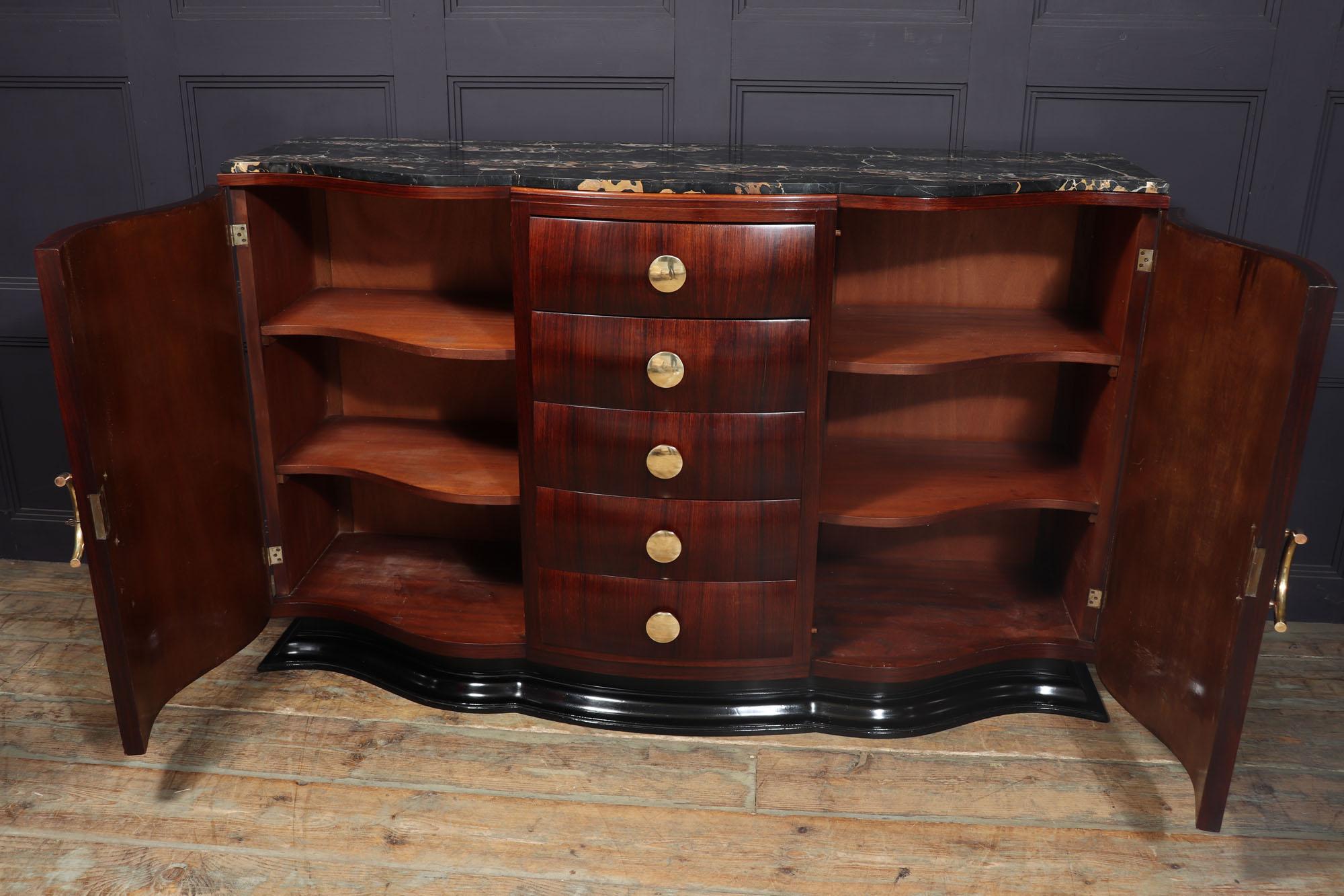 French Art Deco Rosewood Sideboard For Sale 6