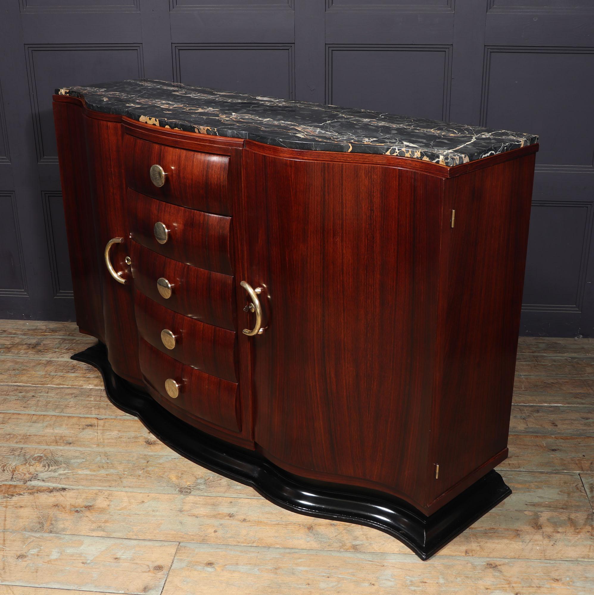 French Art Deco Rosewood Sideboard For Sale 12