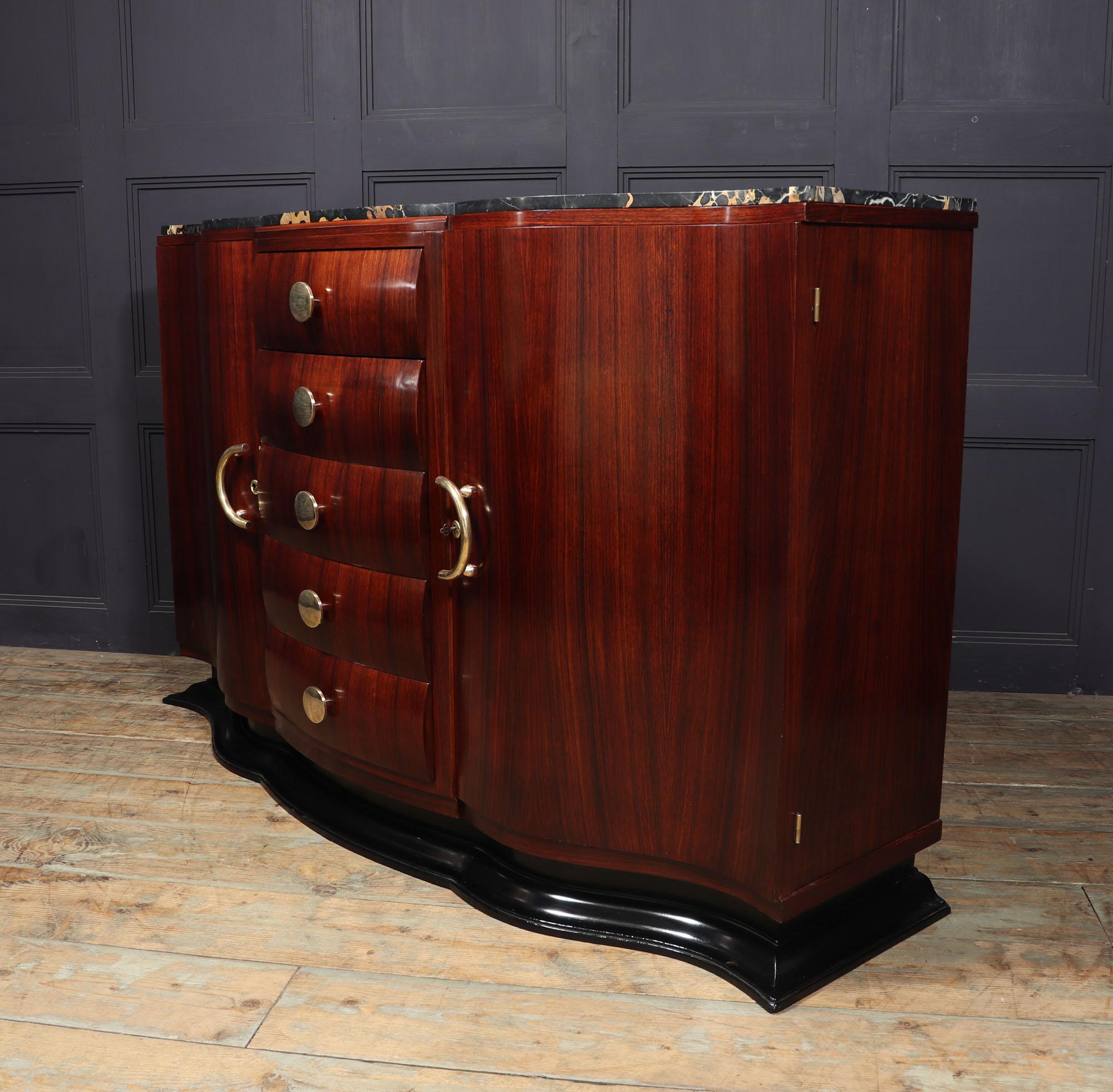 French Art Deco Rosewood Sideboard For Sale 13