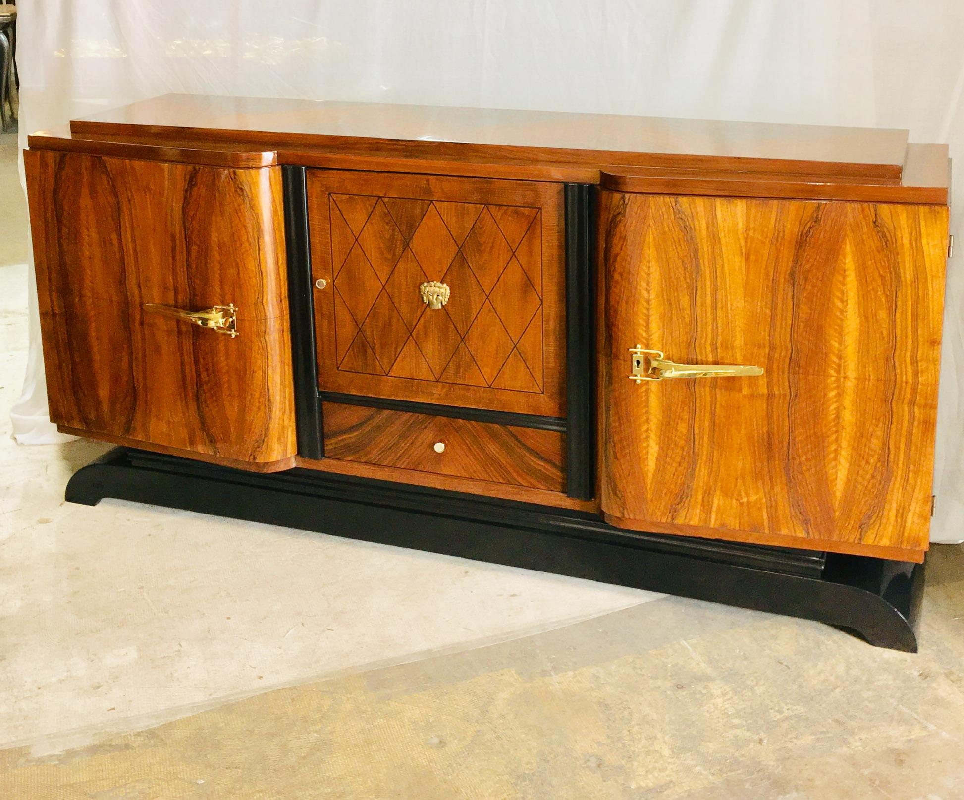 French Art Deco Rosewood Sideboard in the Jules Leleu Style 2