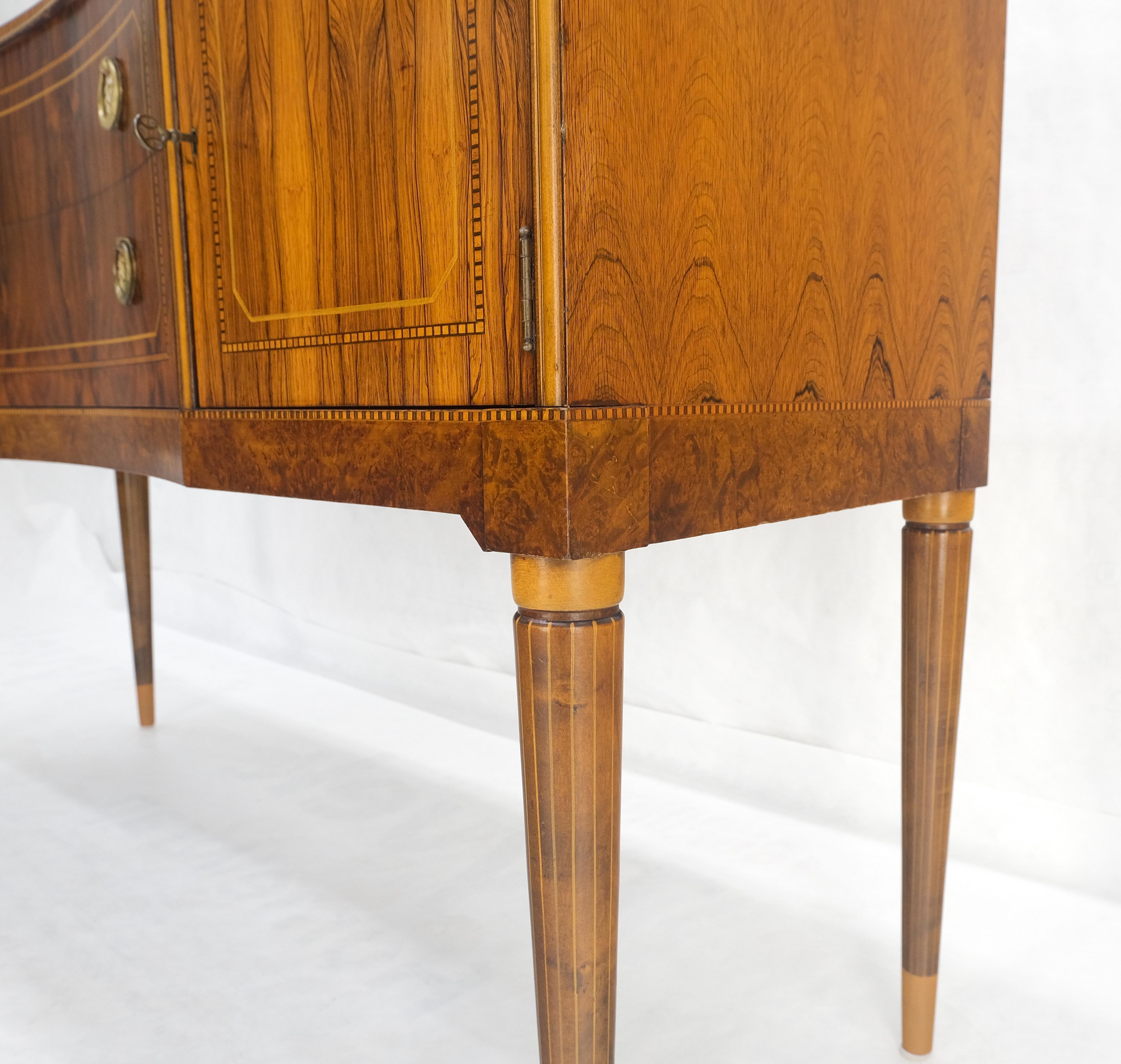 Mid-Century moderno Credenza in legno di palissandro Art Deco francese, credenza server buffet, credenza MINT in vendita