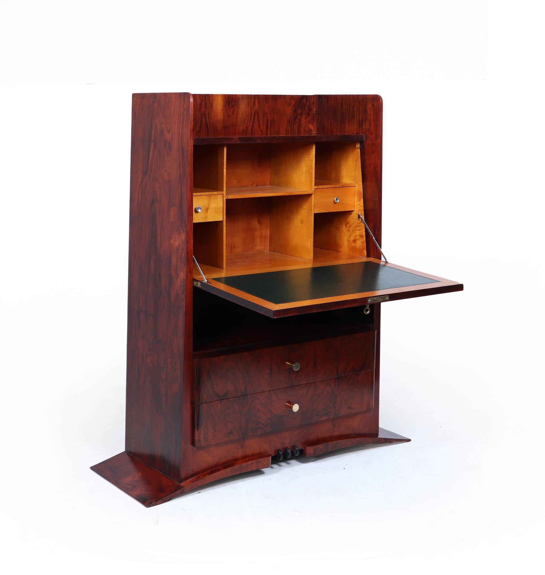 Art déco French Art Deco Rosewood & Sycamore Secrétaire Desk, c.1930 en vente
