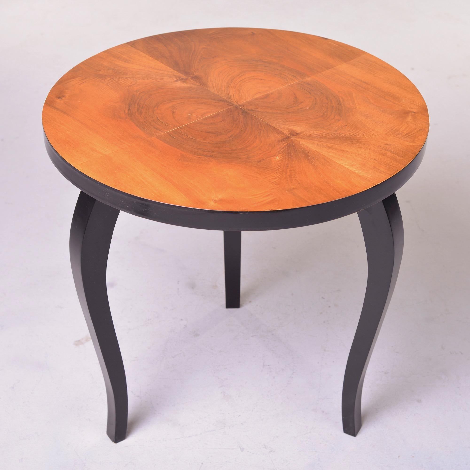 art deco round side table