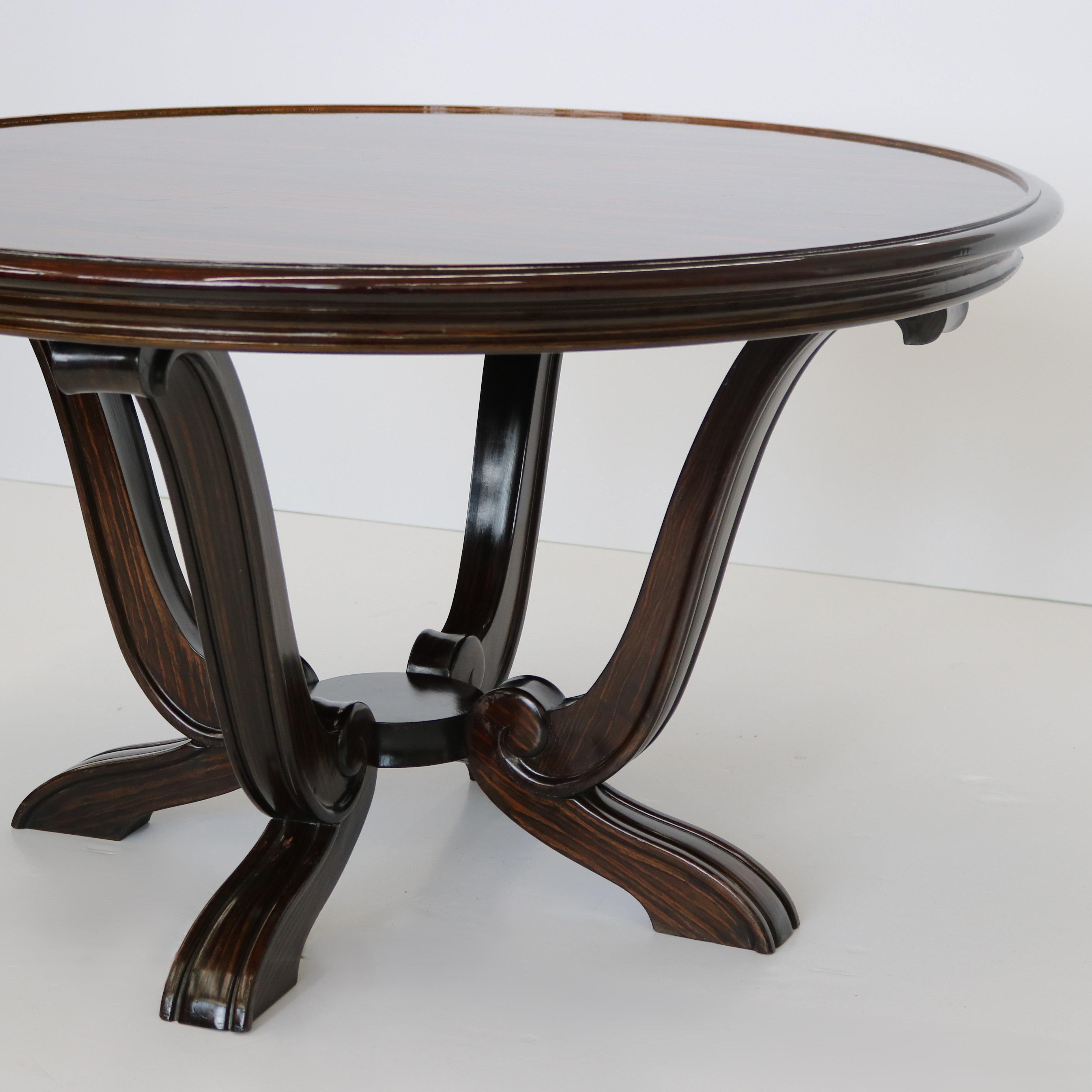 Milieu du XXe siècle Table à cocktail ronde Art déco en vente