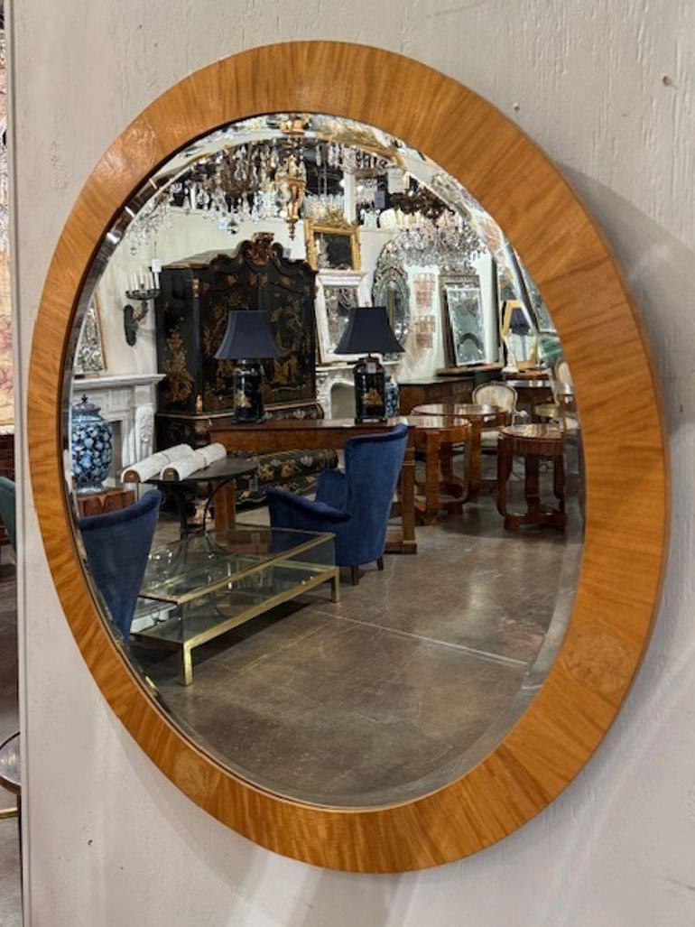 French Art Deco Round Mirror In Good Condition For Sale In Dallas, TX
