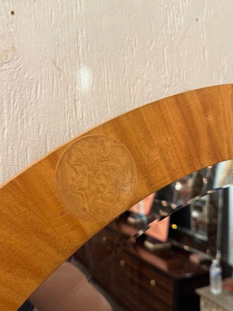 Early 20th Century French Art Deco Round Mirror For Sale