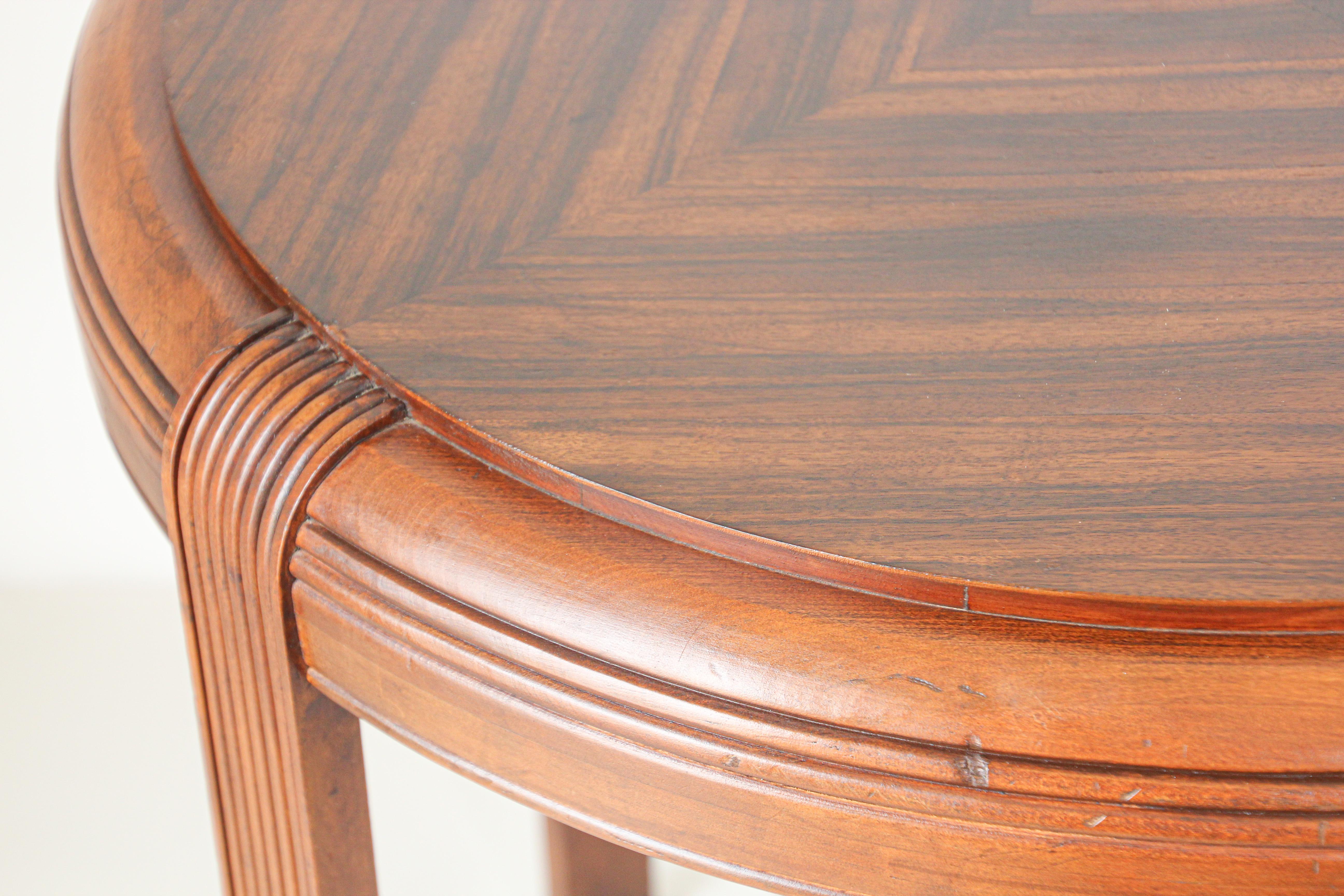 French Art Deco Round Side Table 7