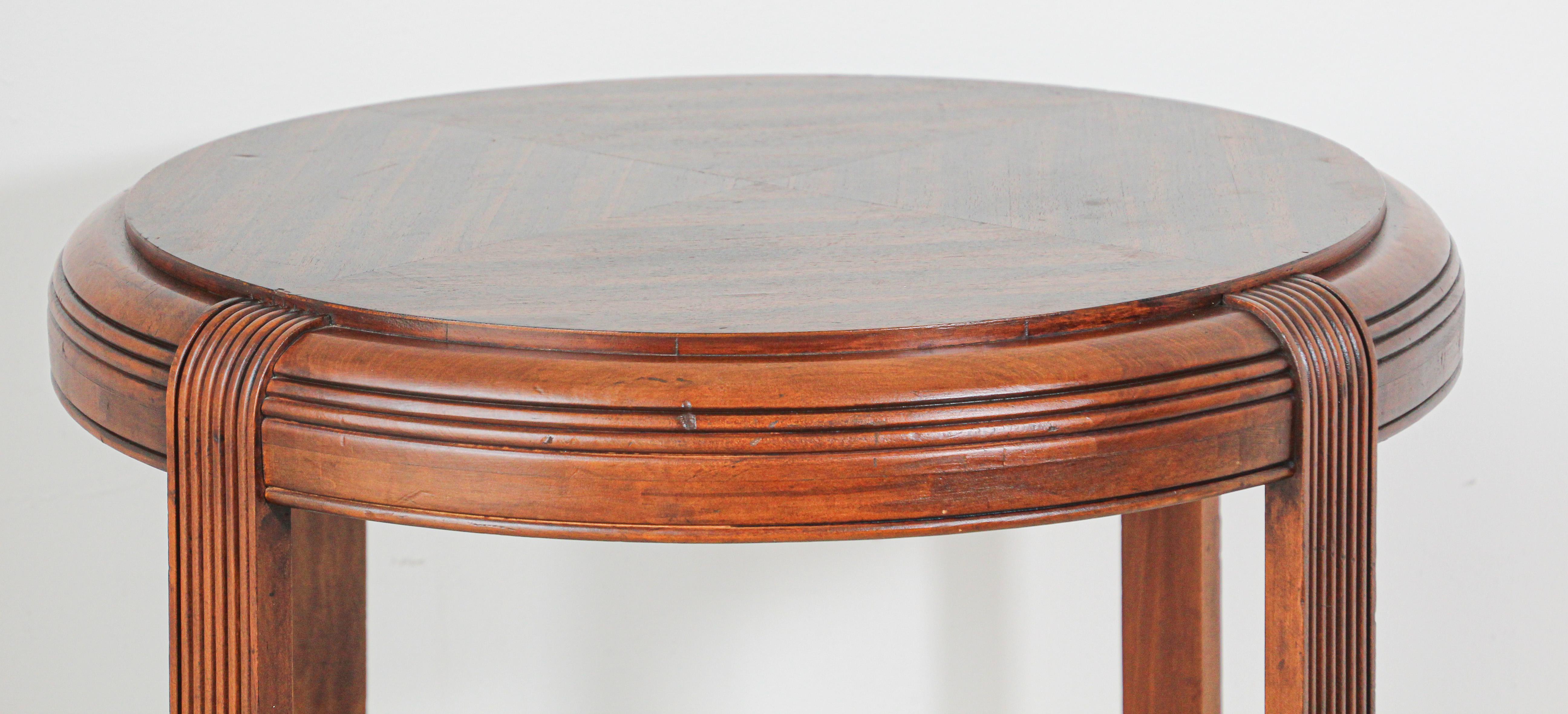 French Art Deco Round Side Table 10