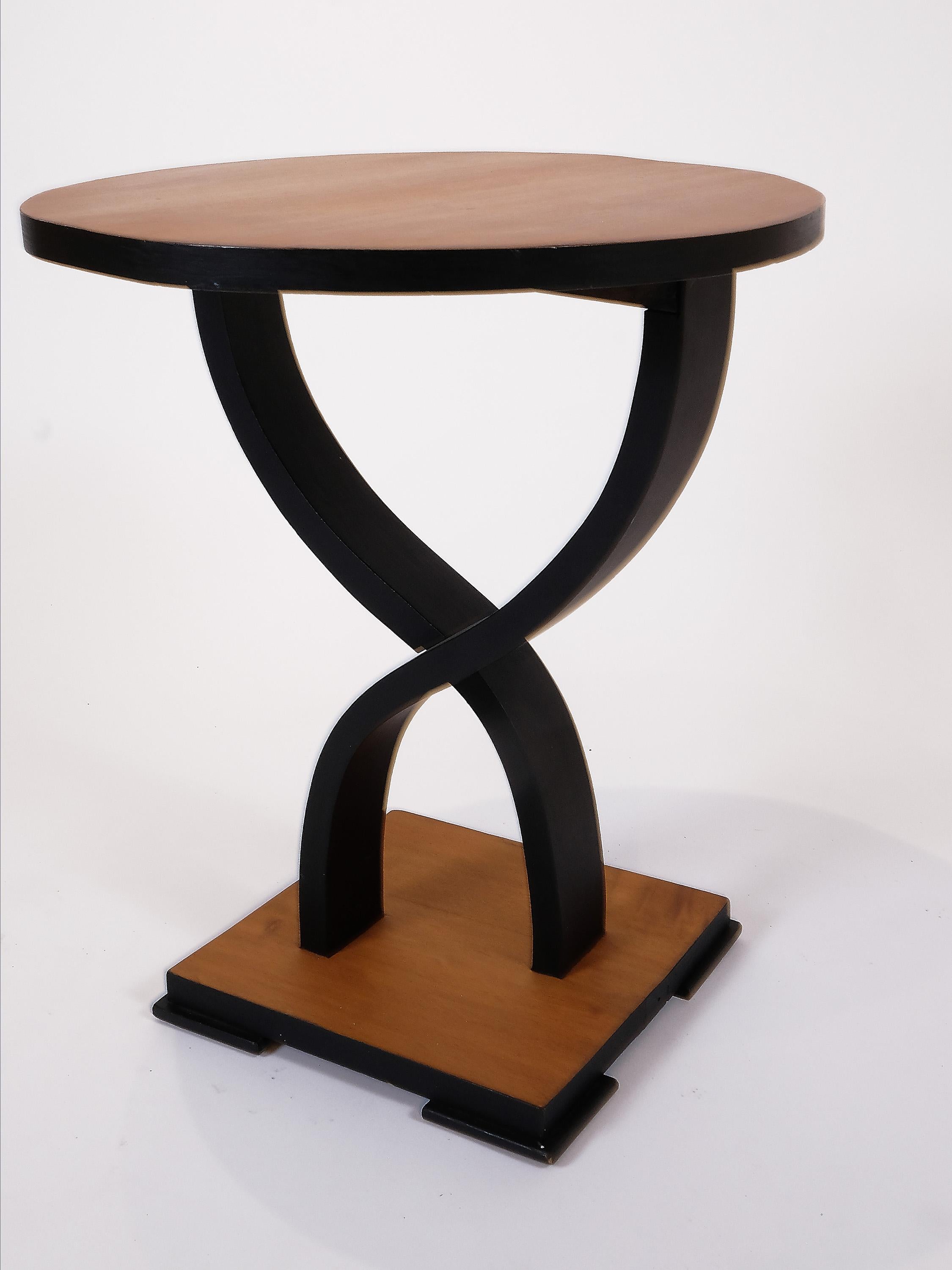 Français Table d'appoint ronde Art déco française en vente