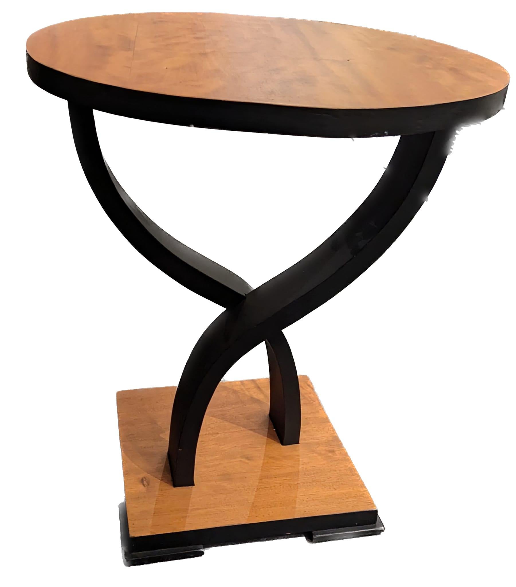 Début du 20ème siècle Table d'appoint ronde Art déco française en vente