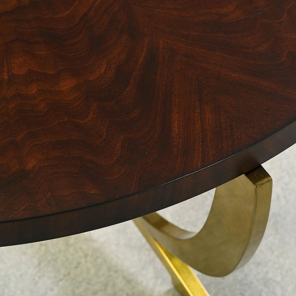Métal Table d'appoint ronde Art déco française en vente