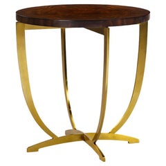 Französischer runder Art Deco Beistelltisch