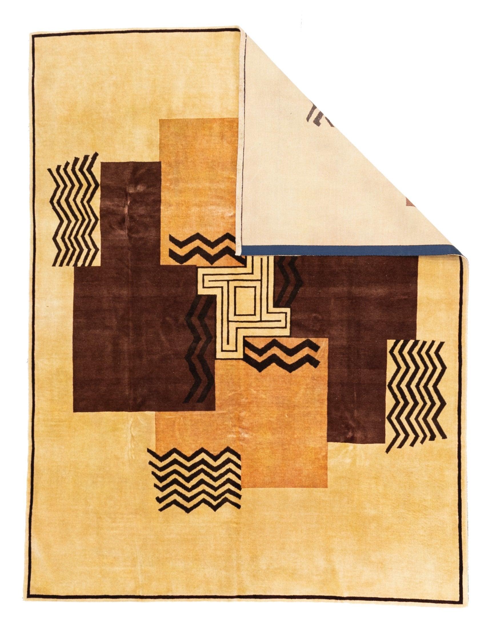 Tappeto Art Deco francese 7'2