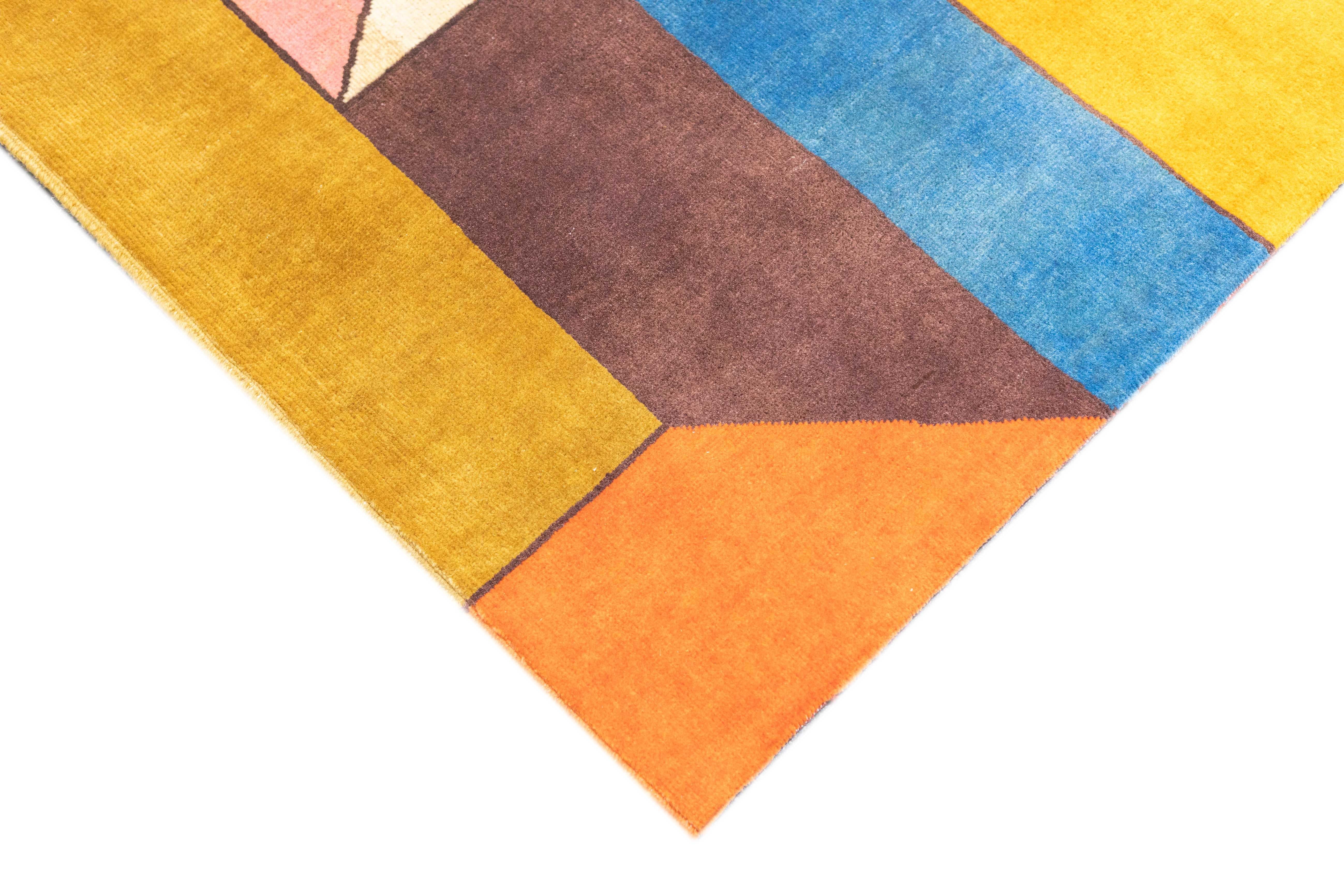 Alfombra Art Déco Francesa 8'4'' x 8'4'' Francés en venta