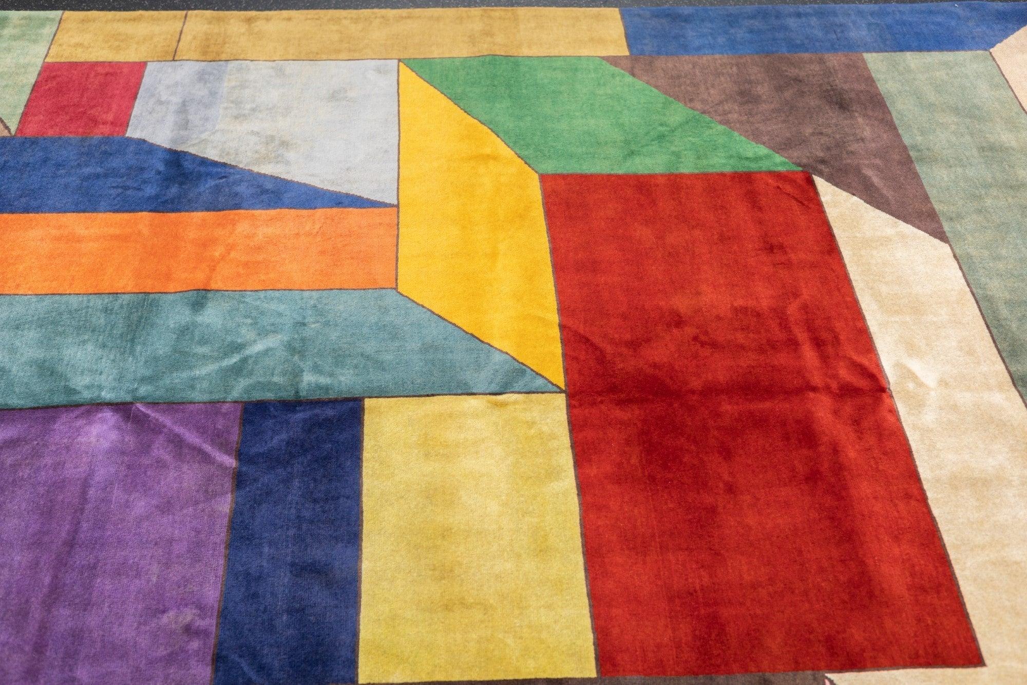 Alfombra Art Déco Francesa 8'4'' x 8'4'' en venta 1