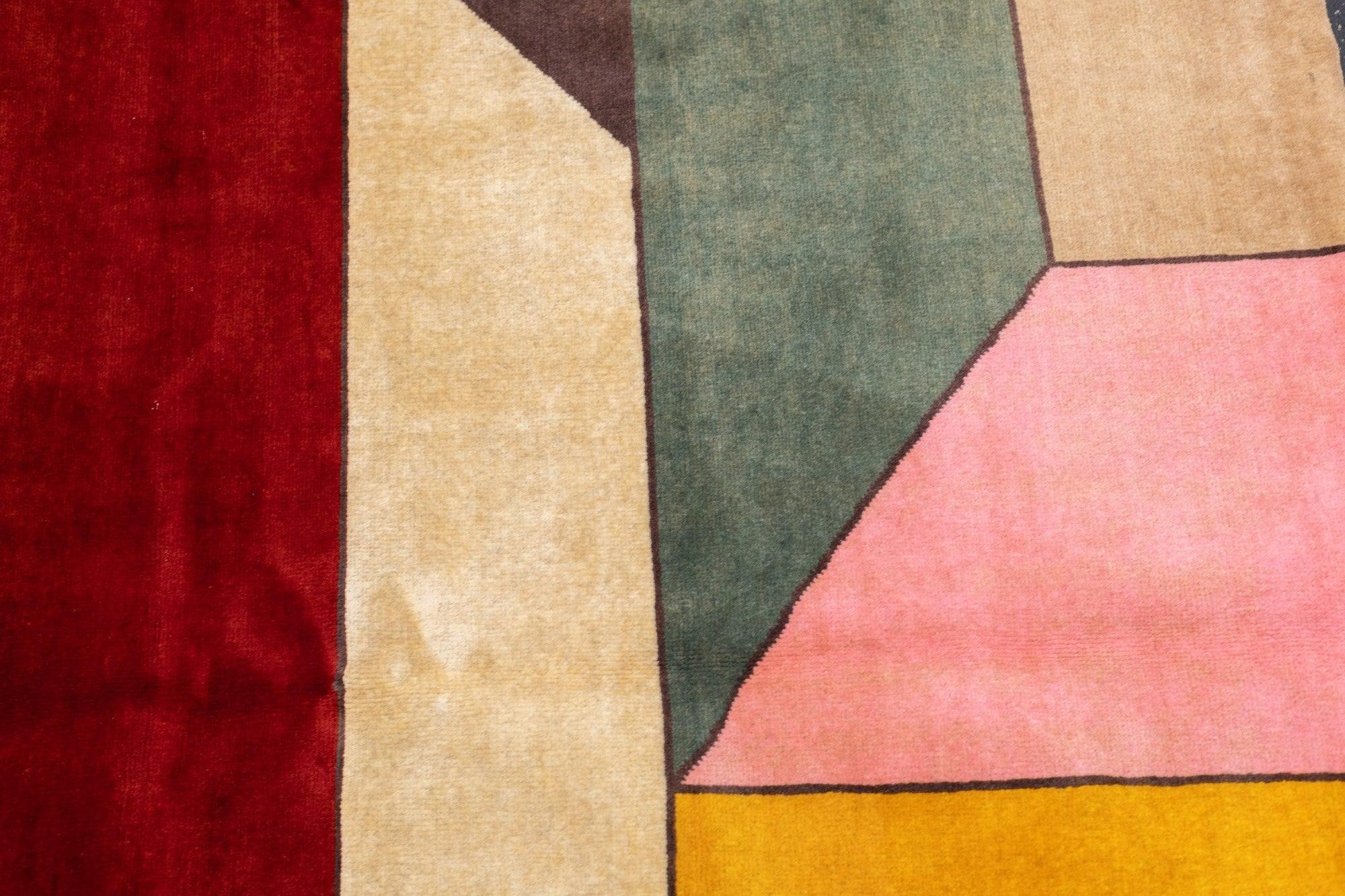 Alfombra Art Déco Francesa 8'4'' x 8'4'' en venta 3