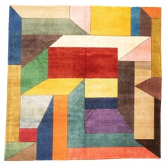 Tappeto Art Deco francese 8'4'' x 8'4''