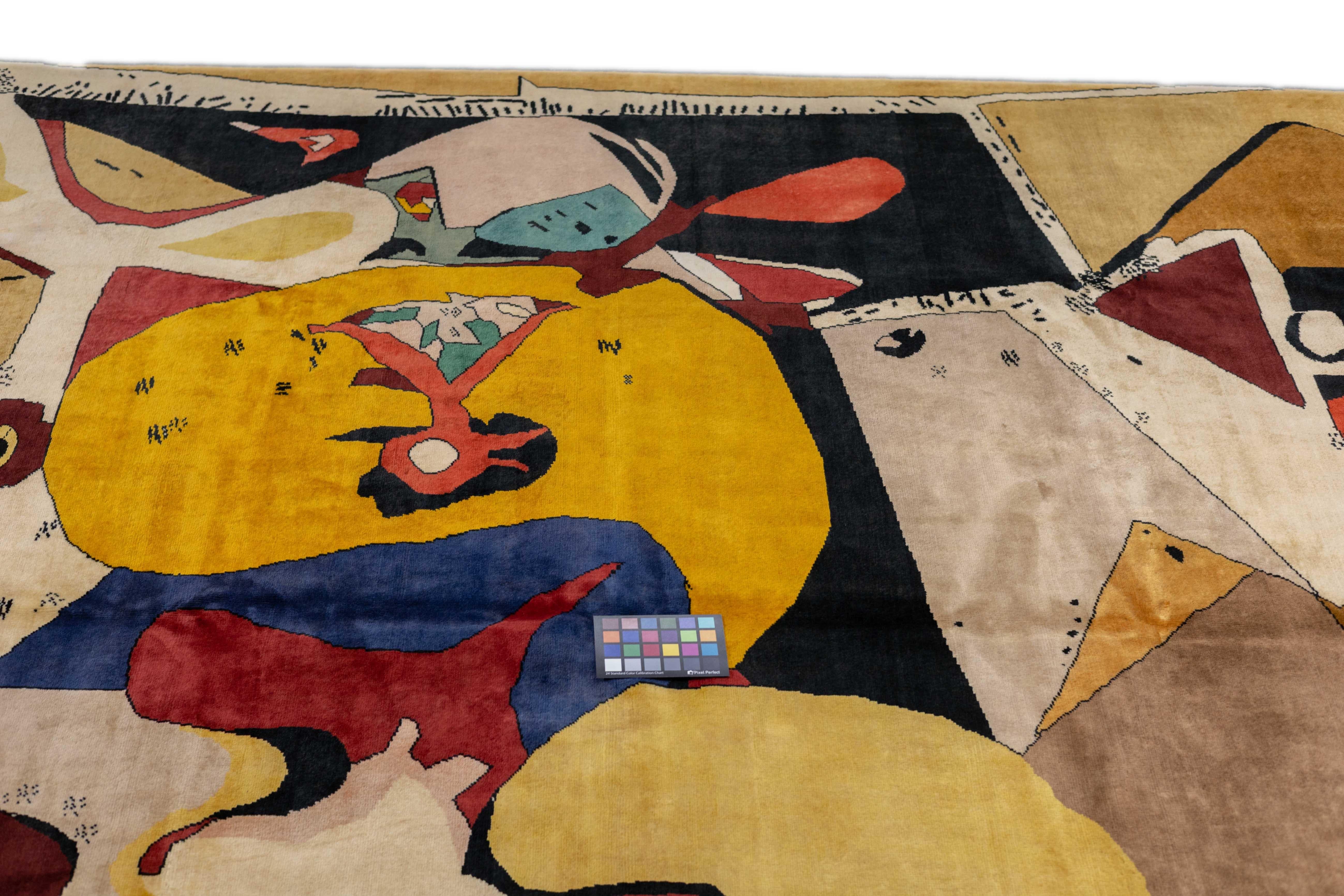 French Art Deco Rug 8'4'' x 9'11'' For Sale 5