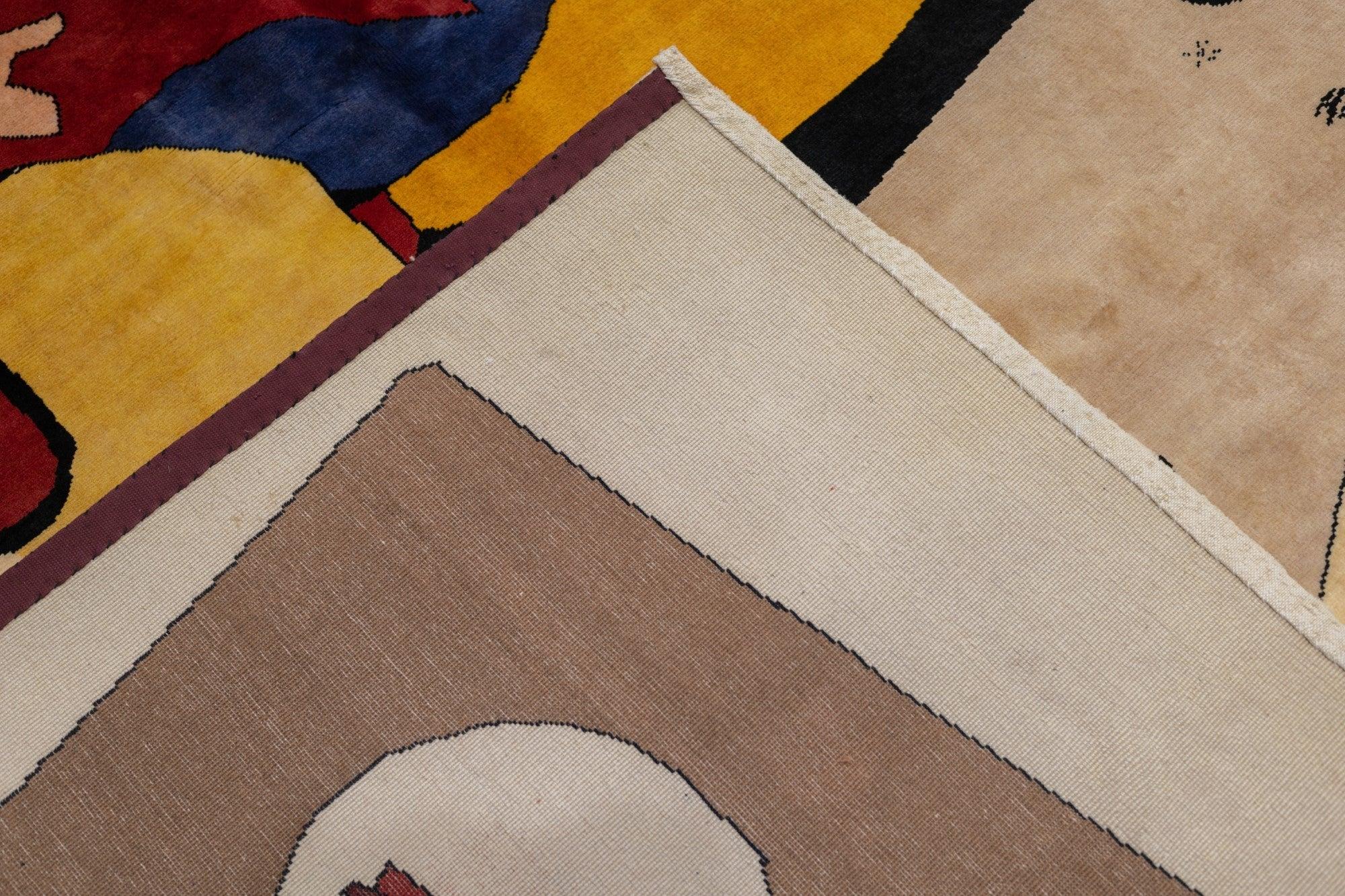 French Art Deco Rug 8'4'' x 9'11'' For Sale 6