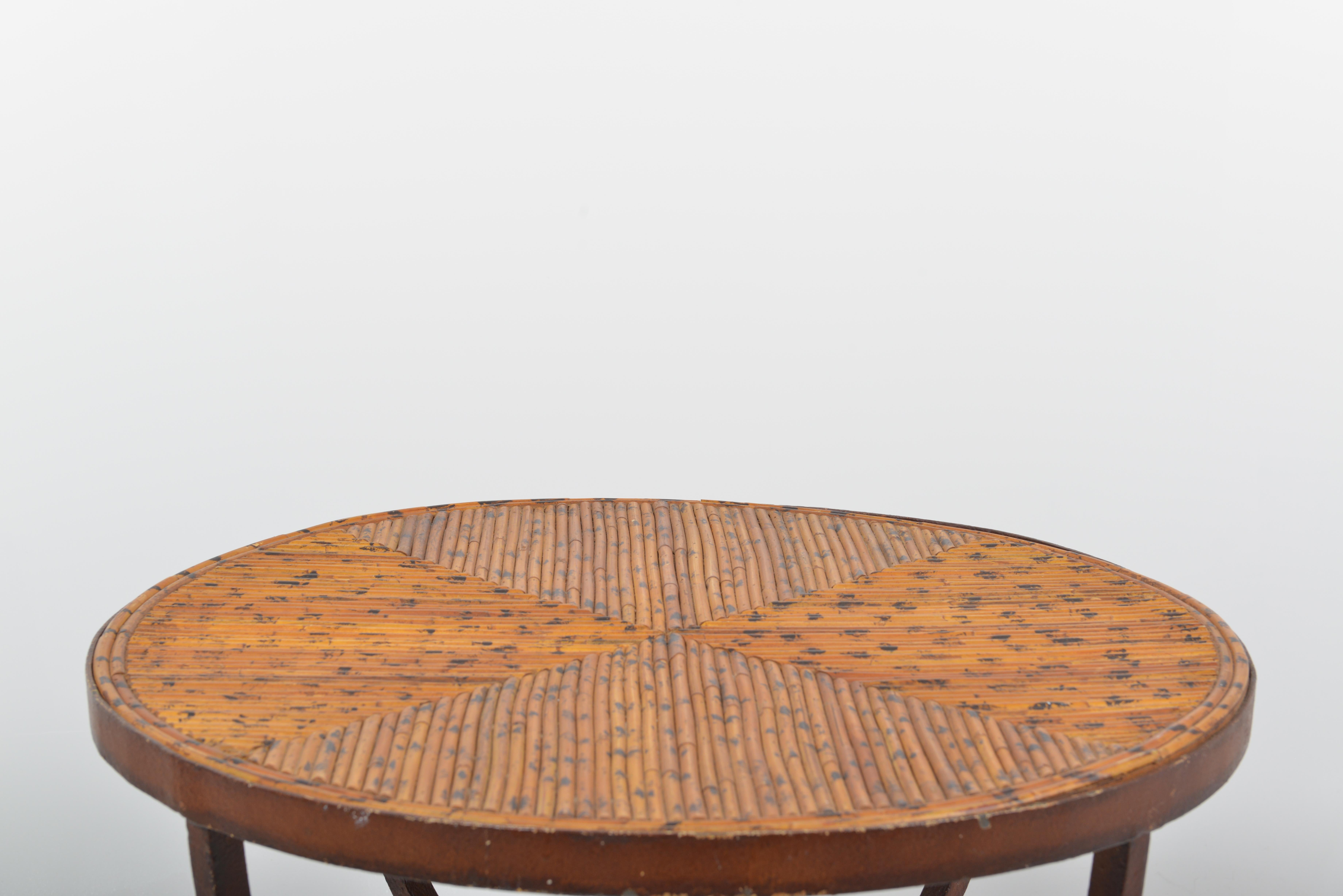 Early 20th Century French Art Deco Rustic Side Table, 1920 For Sale