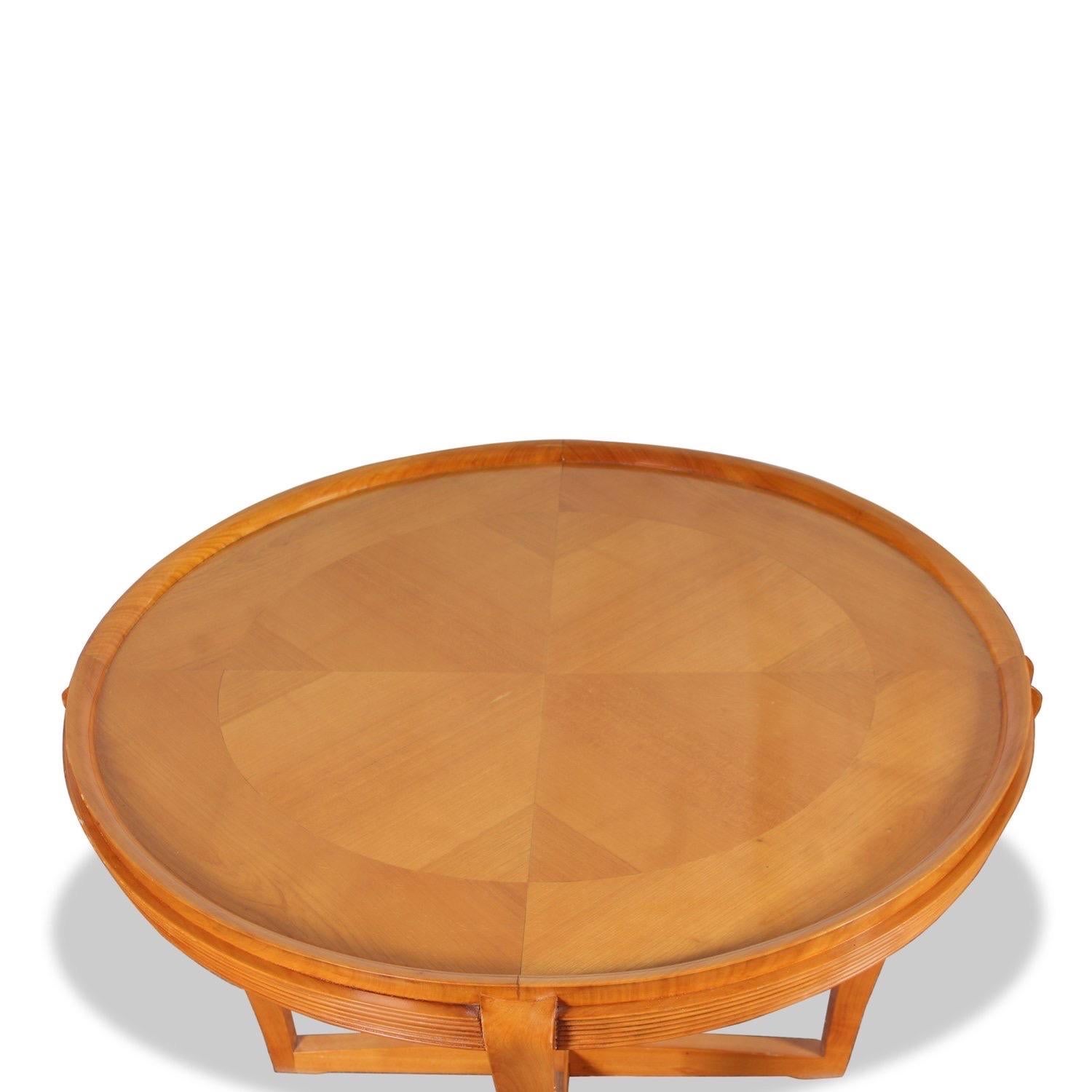 Mid-20th Century French Art Deco Satinwood Cocktail Table ~ circa 1940
