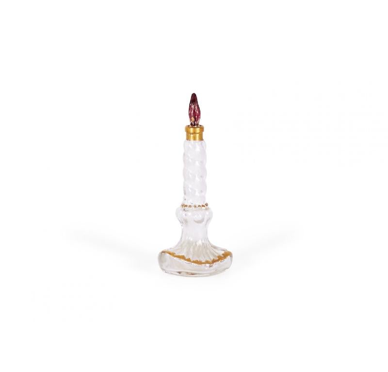 French Art Deco Schiaparelli Baccarat Candle Perfume Bottle In Good Condition In Queens, NY