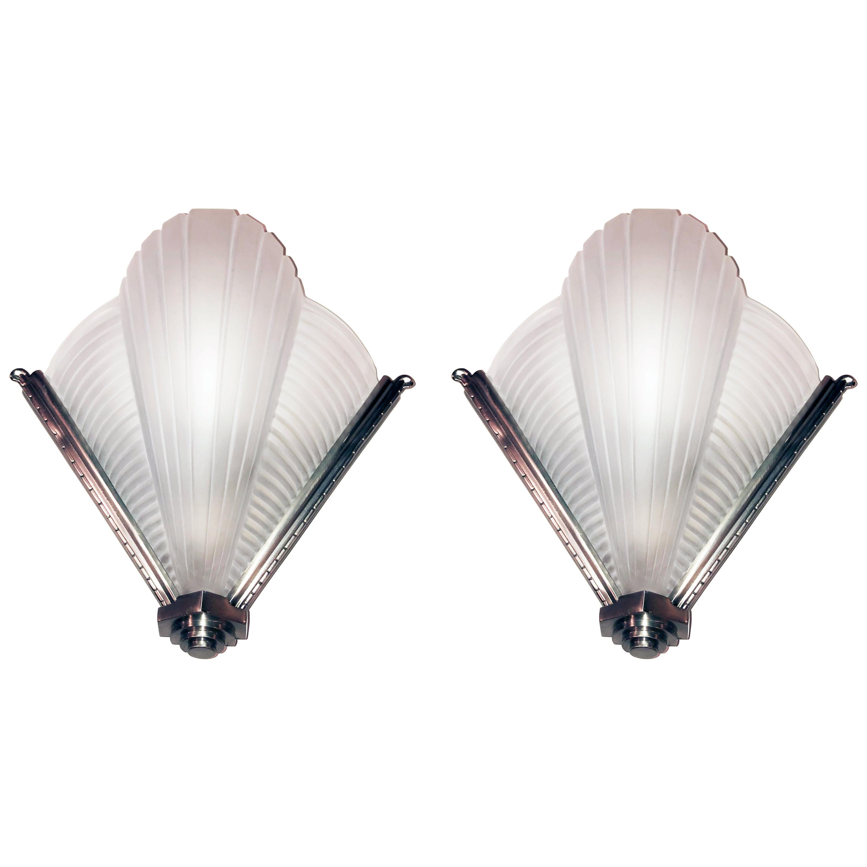 French Art Deco Sconces by Petitot