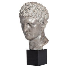 French Art Deco Sculpture/Bust of Classical Head from Antiquity, 1940s