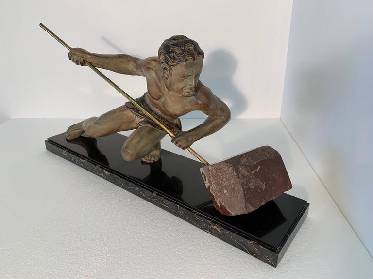 Mid-20th Century French Art Deco Sculpture by Guislain, 1930s For Sale