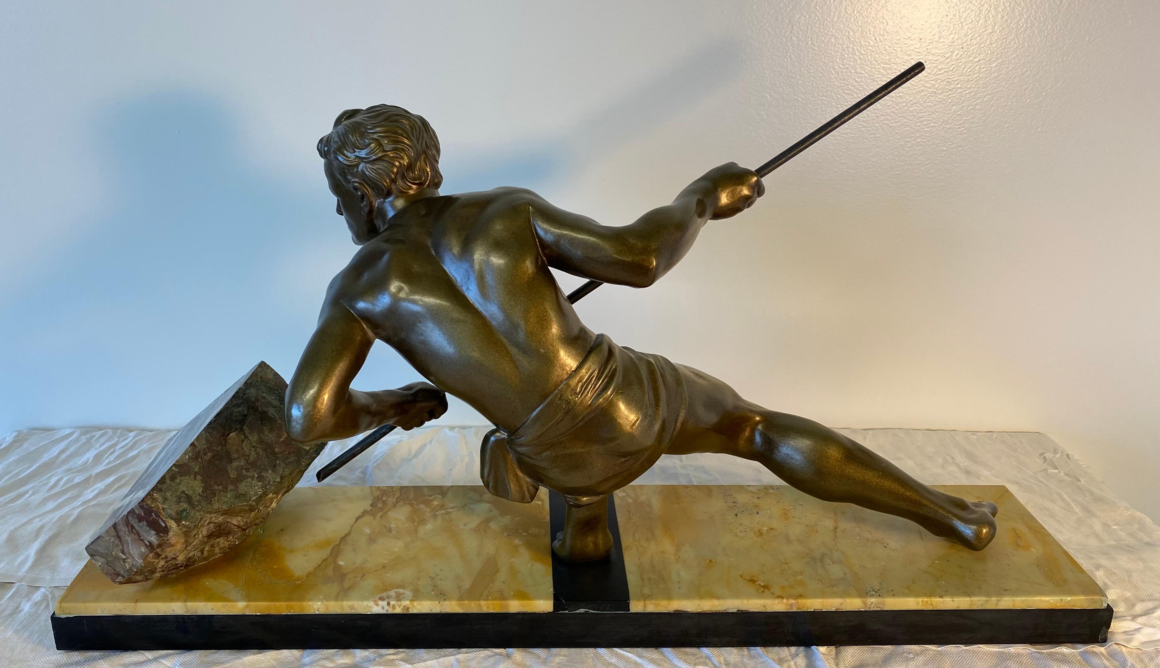 Métal Sculpture française Art Déco d'Ouriano, années 1930 en vente