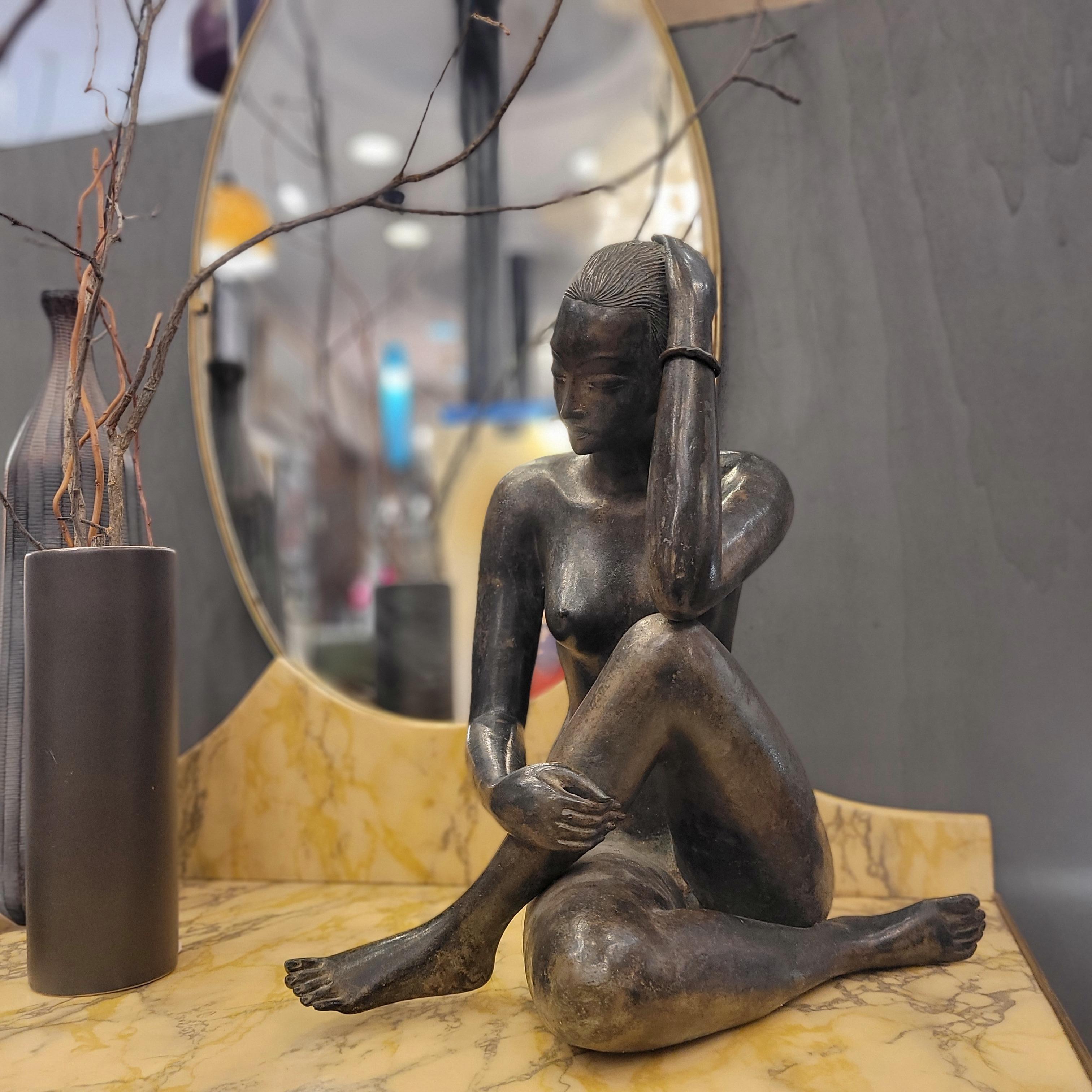 French Art Deco sculpture “Female Nude”, bronze, Pierre Chenet workshop 5