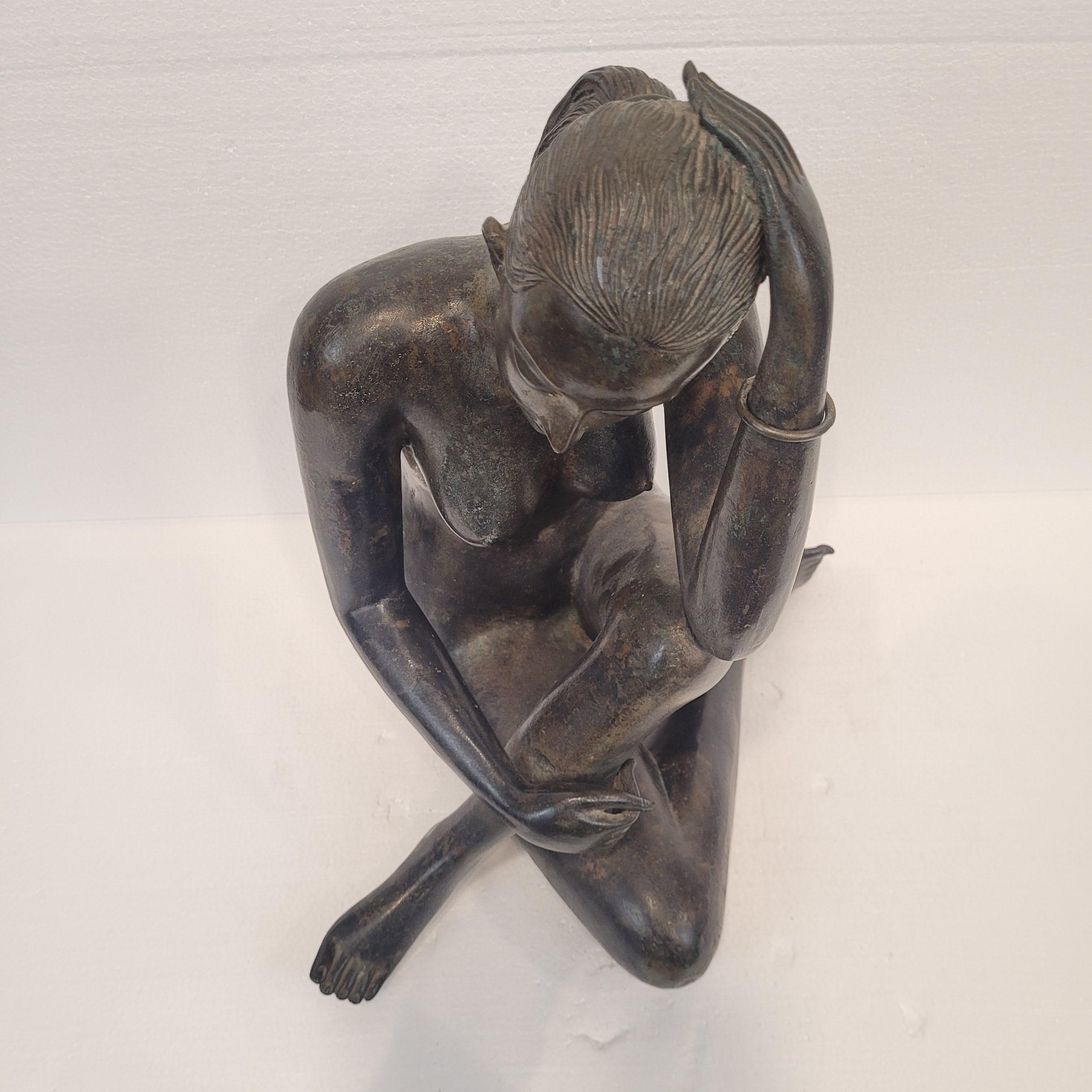 French Art Deco sculpture “Female Nude”, bronze, Pierre Chenet workshop 10