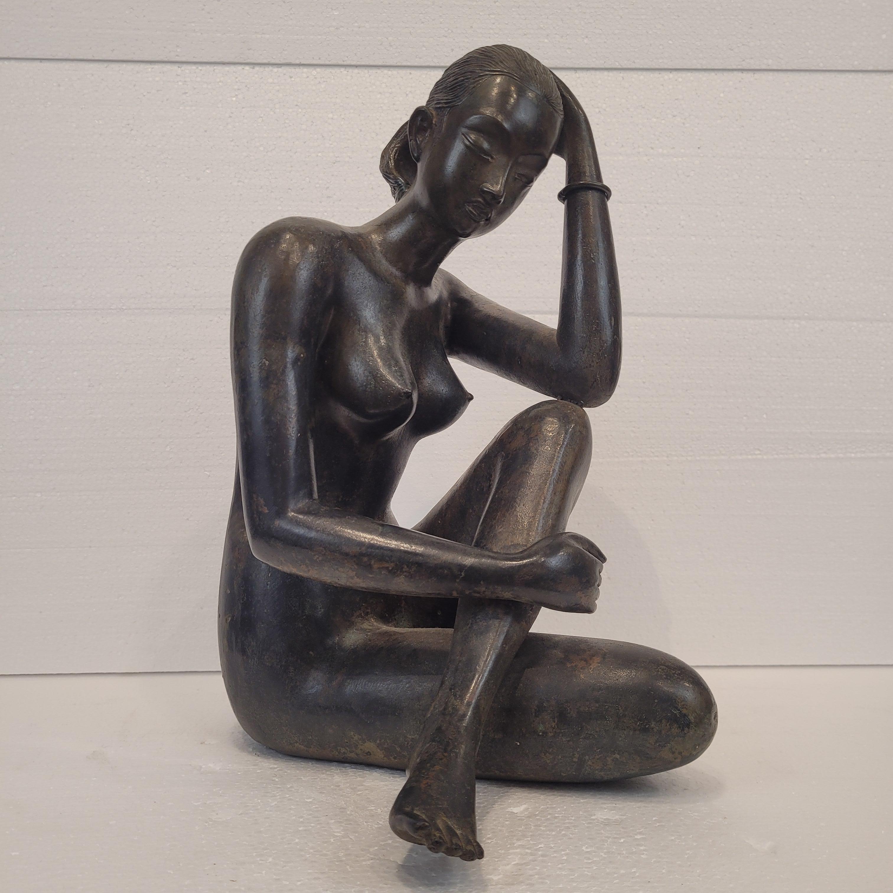 French Art Deco sculpture “Female Nude”, bronze, Pierre Chenet workshop 1