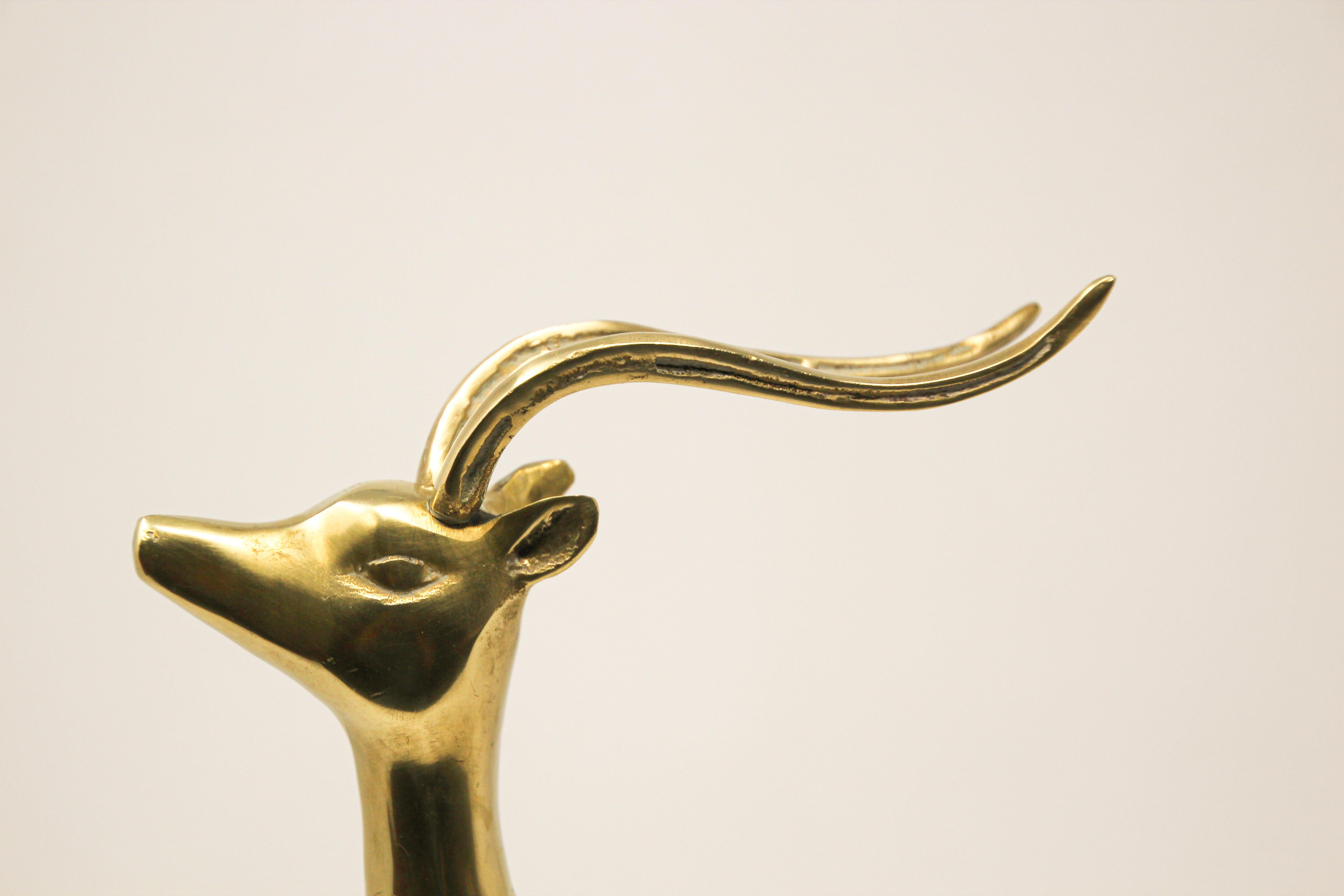 Cast Art Deco French Sculpture of an Antelope For Sale