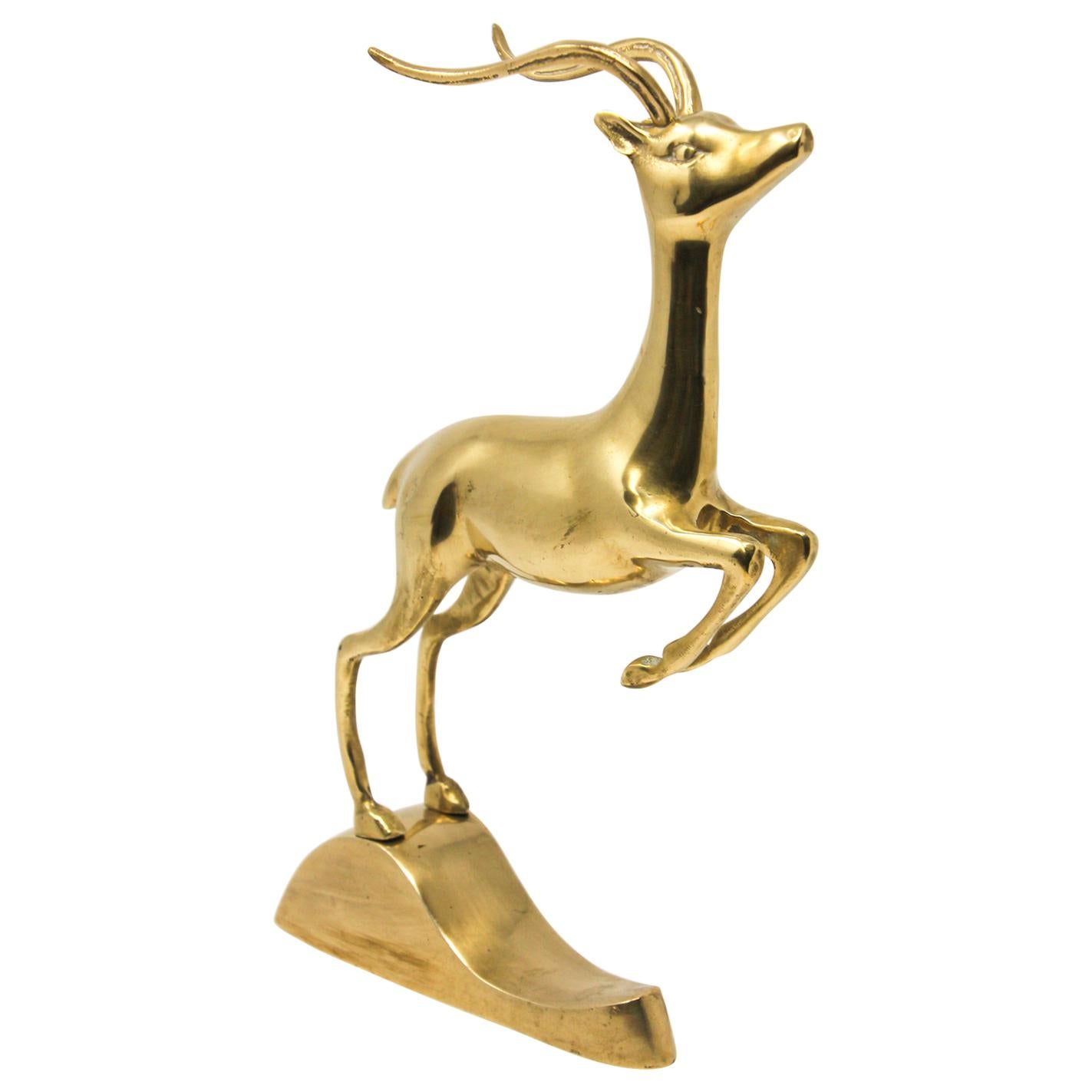Art Deco French Sculpture of an Antelope For Sale