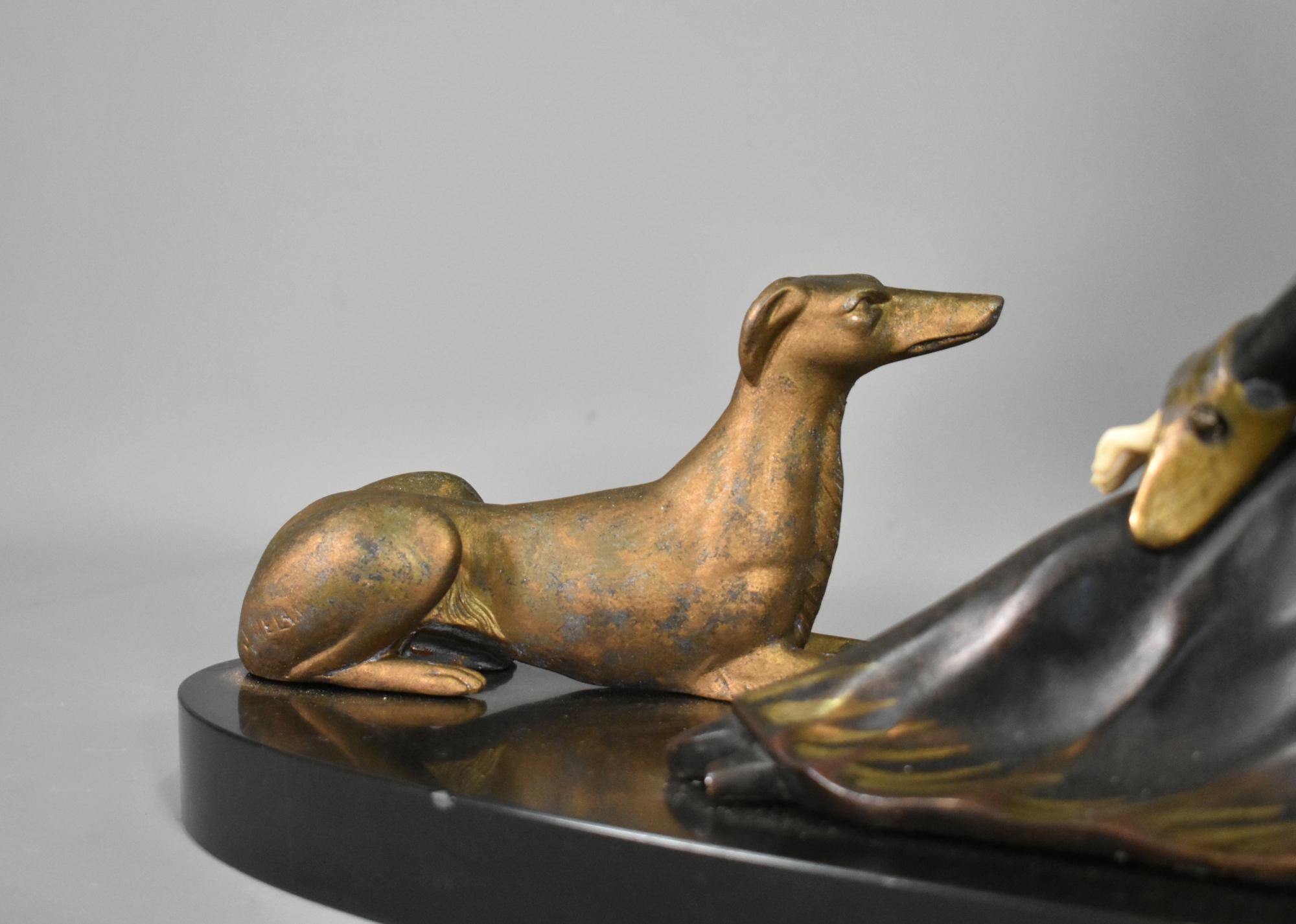 Scultura Art Deco francese firmata S Melani in vendita 5