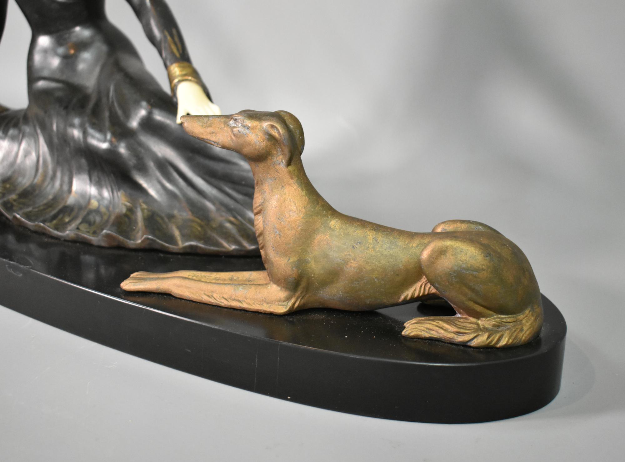 Calco Scultura Art Deco francese firmata S Melani in vendita