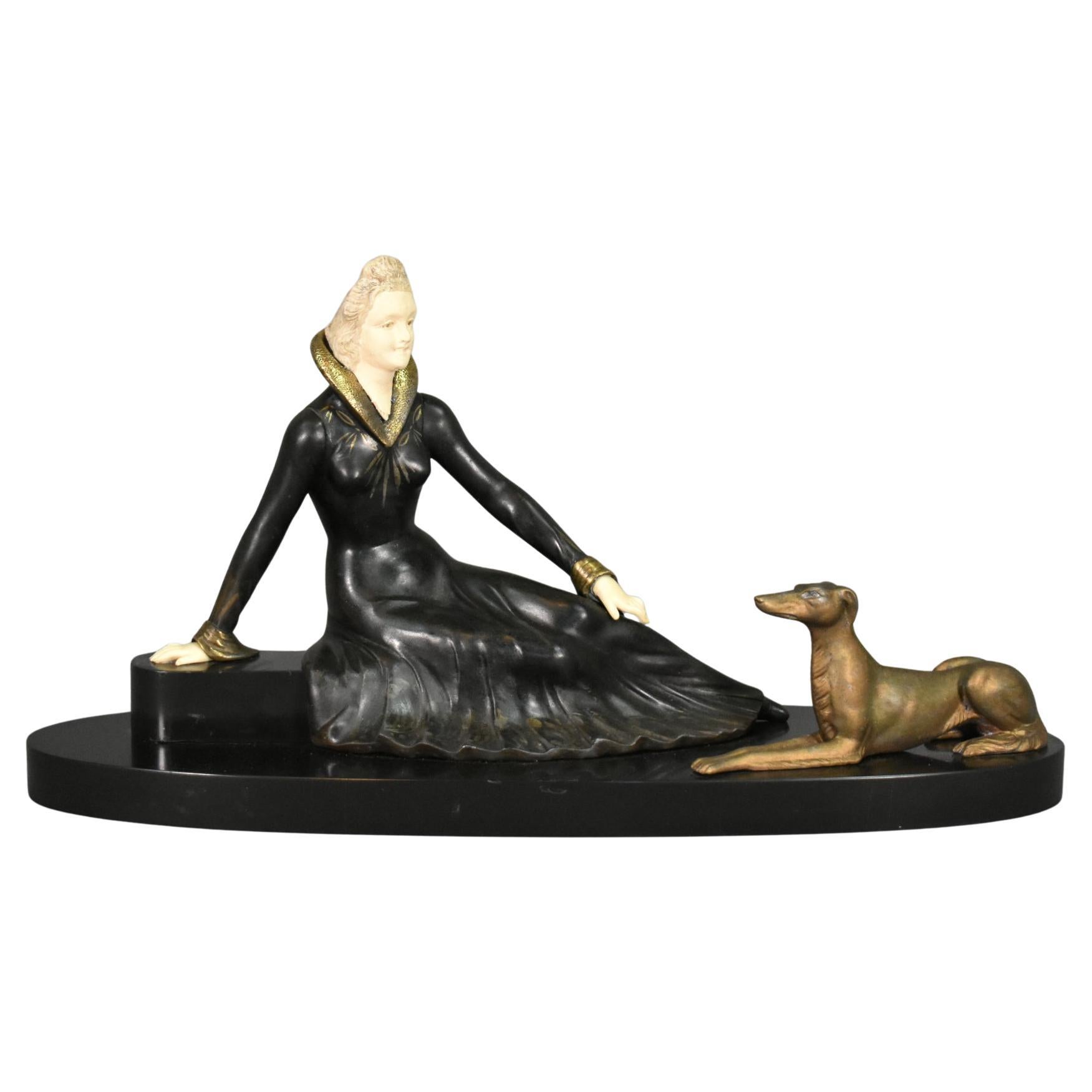 French Art Deco Sculpture signed S Melani