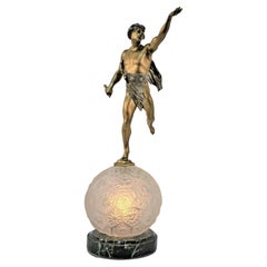 French Art Deco Sculpture Table Lamp