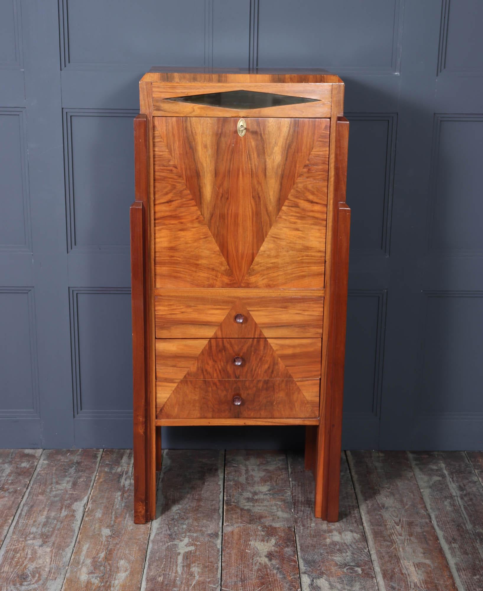 Mid-20th Century French Art Deco Secretaire Desk For Sale